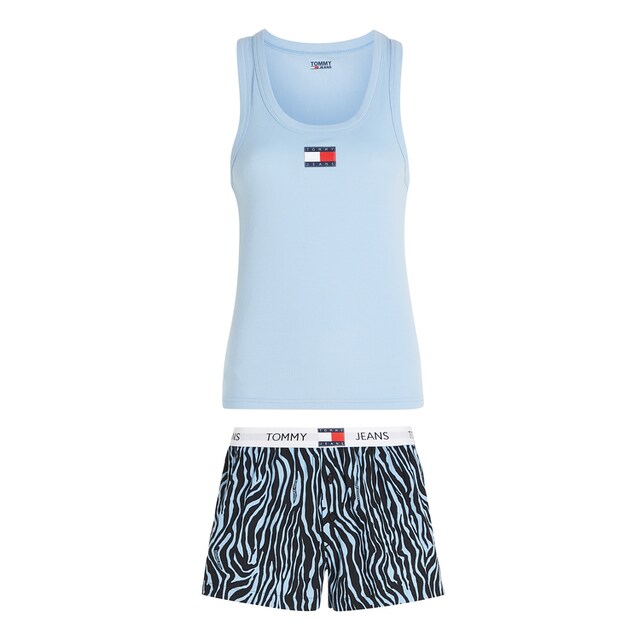 Tommy Hilfiger Underwear Schlafanzug »TANK - WOVEN SHORT PJ SET«, (2 tlg.),  mit elastischem Bund online bestellen | BAUR