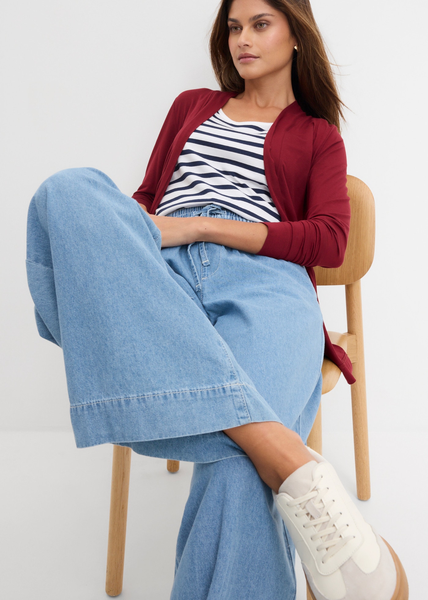 bonprix Weite Jeans mit Gummibund, Loose Fit, aus reiner Baumwolle