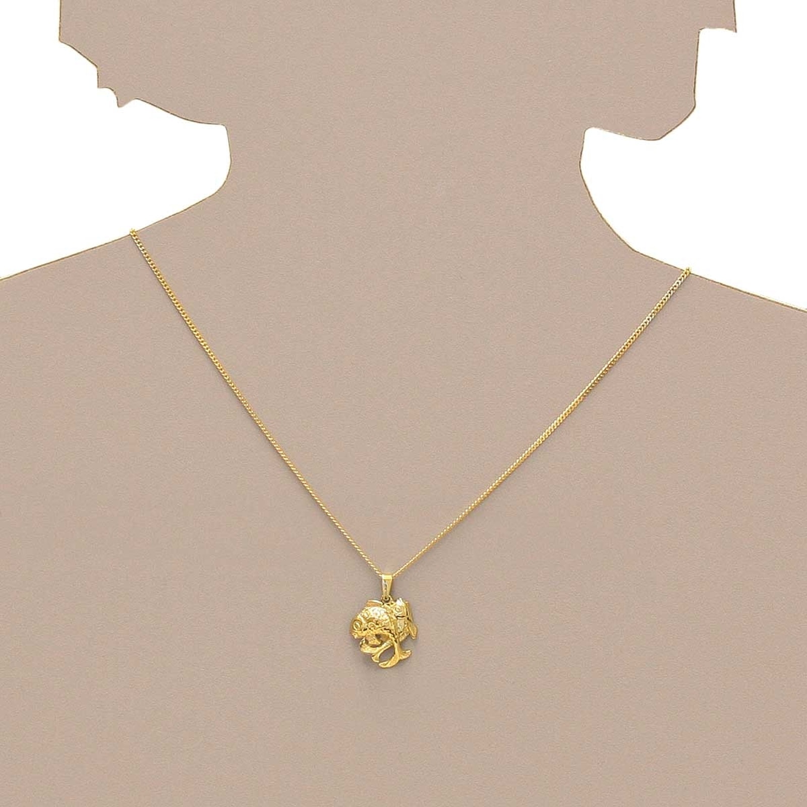 OSTSEE-SCHMUCK Kettenanhänger »- Tierkreiszeichen Fische - Gold 585/000 -,«
