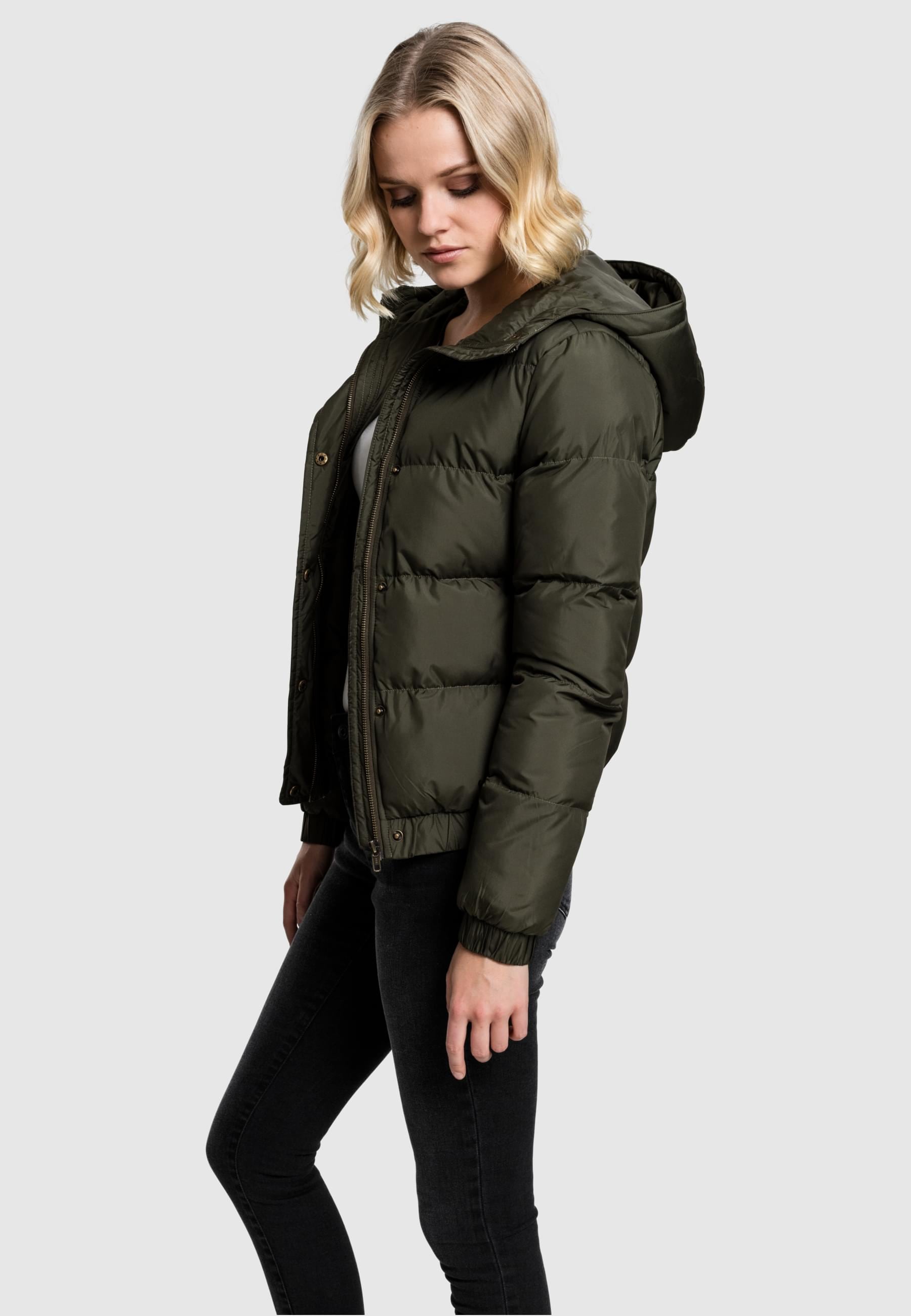 URBAN CLASSICS Winterjacke »Urban Classics Damen Ladies Hooded Puffer Jacket«, (1 St.), mit Kapuze