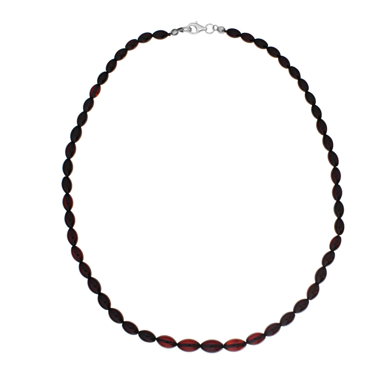 OSTSEE-SCHMUCK Damen Gliederkette "Ostsee-Schmuck Kette Olive -50 cm- Kette Olive -50 cm-", 50cm, Bernstein, L: 50, braun, Bernstein, Halsketten