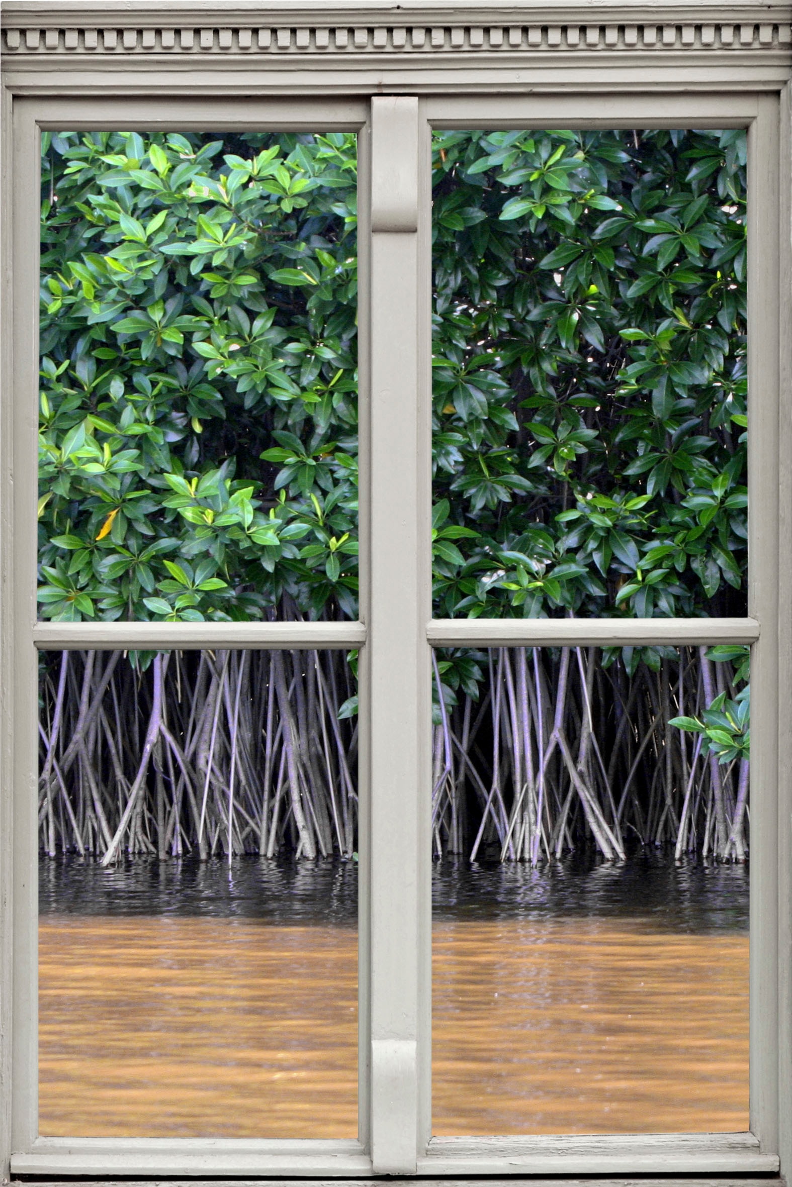 queence Wandsticker »Mangroven«, Wandsticker, Wandbild, selbstklebend, 3D, Fenster