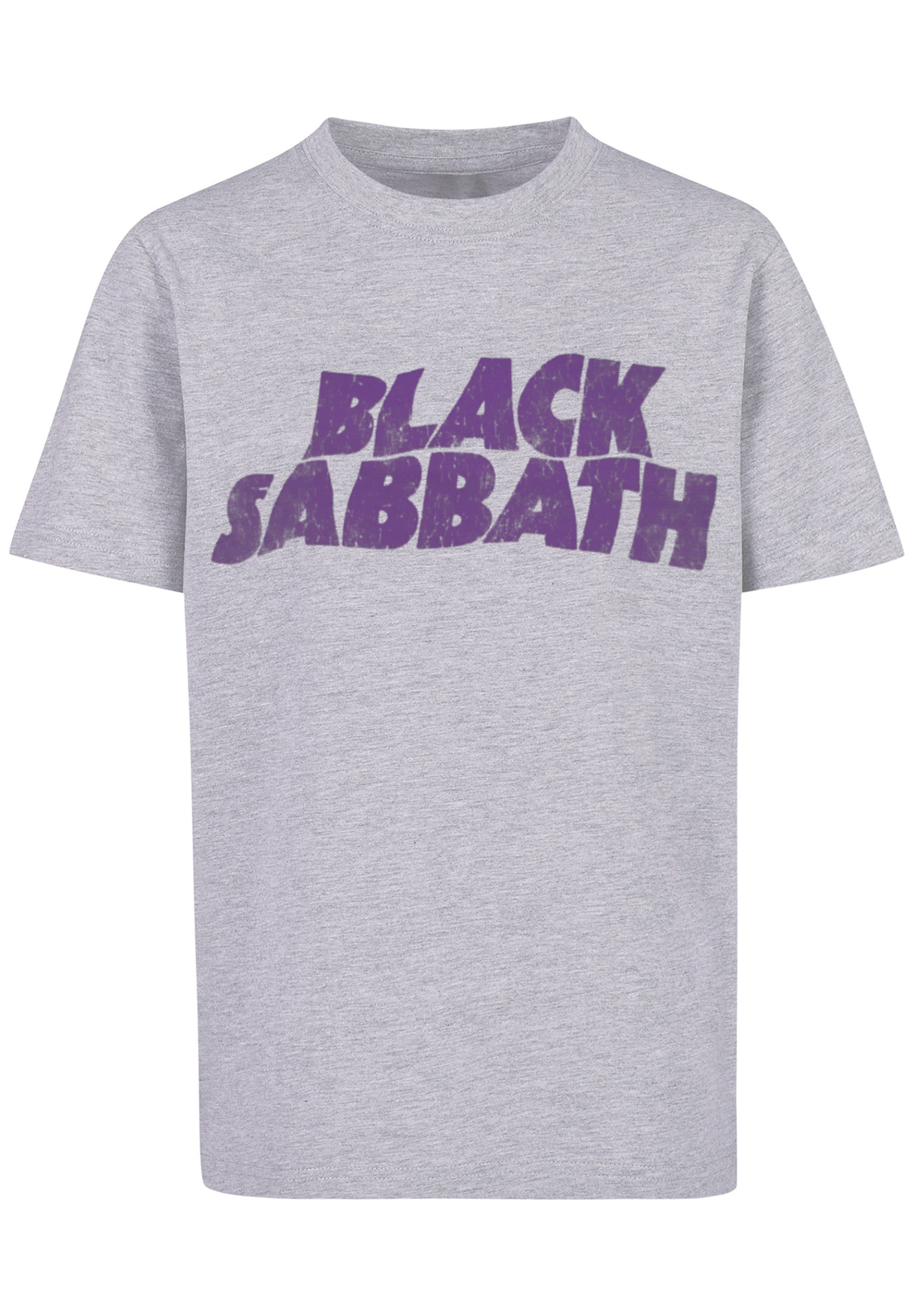 F4NT4STIC T-Shirt »Black Sabbath Heavy Metal Band Wavy Logo Distressed Black«,  Print online bestellen | BAUR