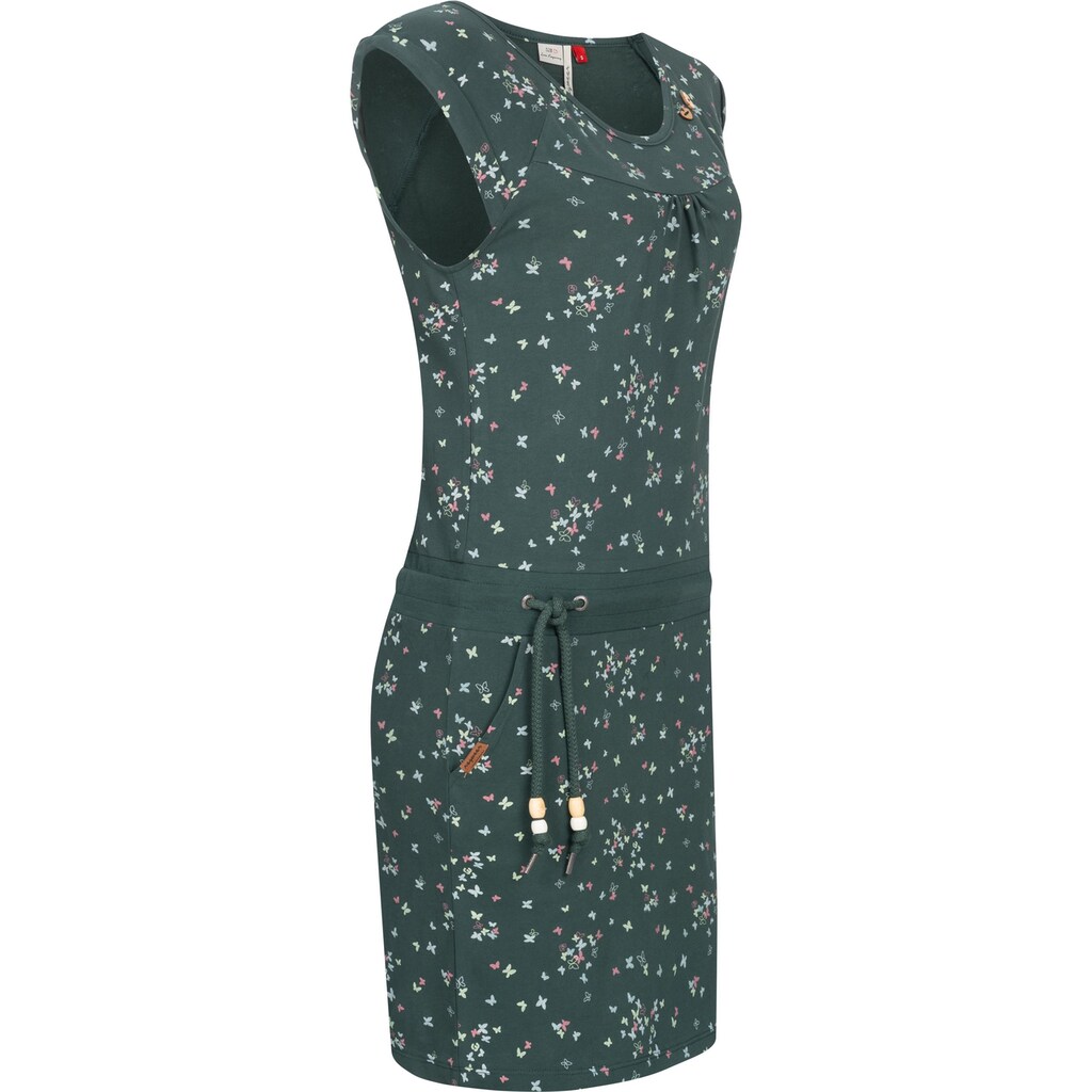 Damenmode Kleider Ragwear Sommerkleid »Penelope«, leichtes Baumwoll Kleid mit Print maigrün