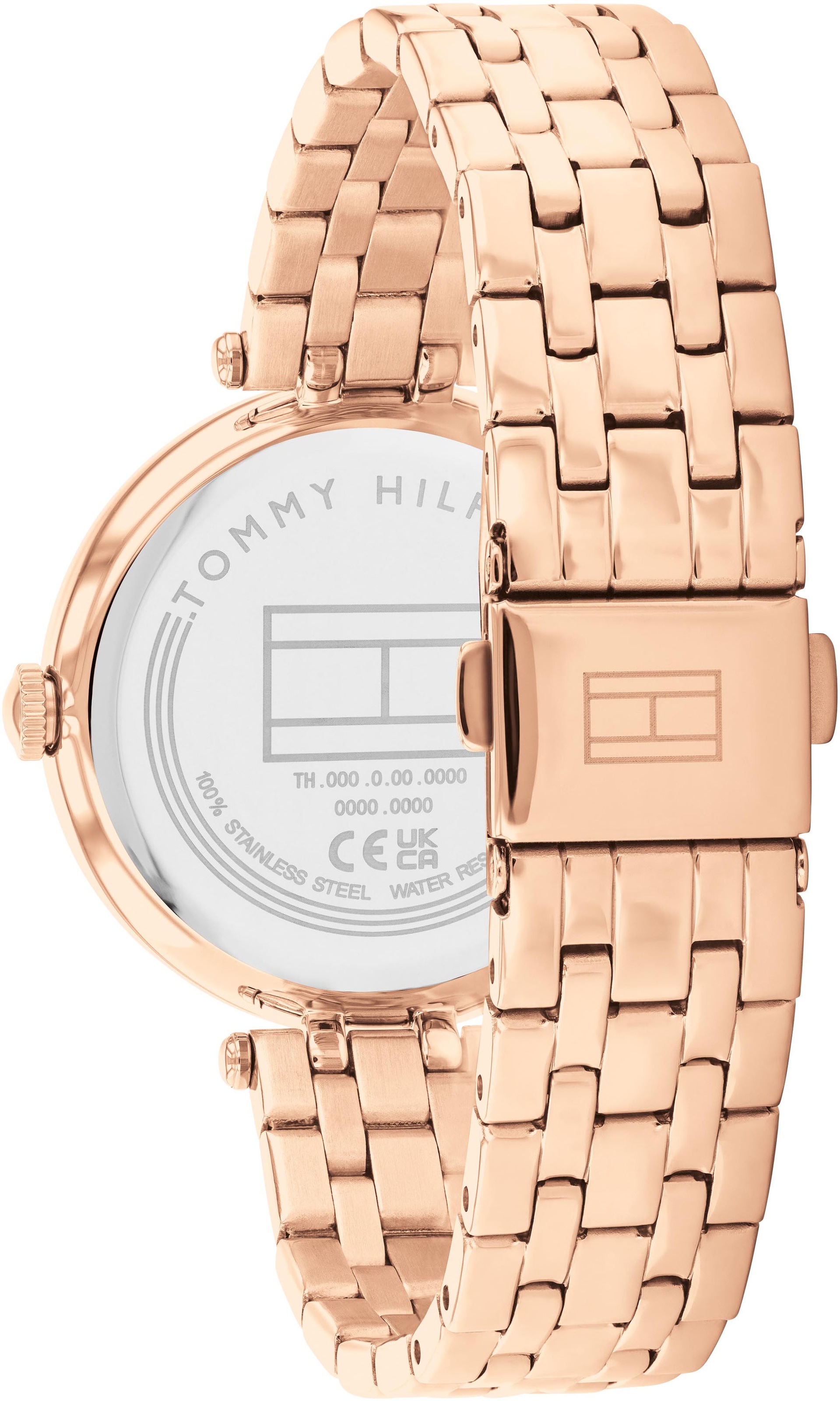 Tommy Hilfiger Quarzuhr »NATALIE«, Armbanduhr, Damenuhr, Edelstahlarmband, analog, Glaskristalle