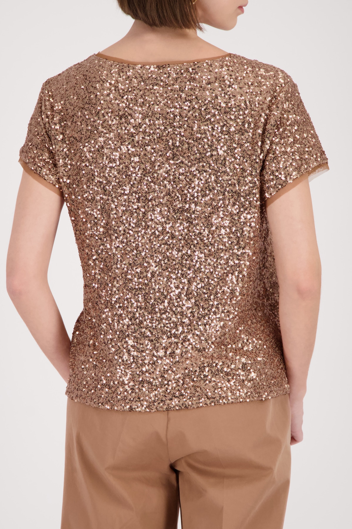 Monari T-Shirt »Shirt Pailetten Allover« Regular fit mit Pailletten
