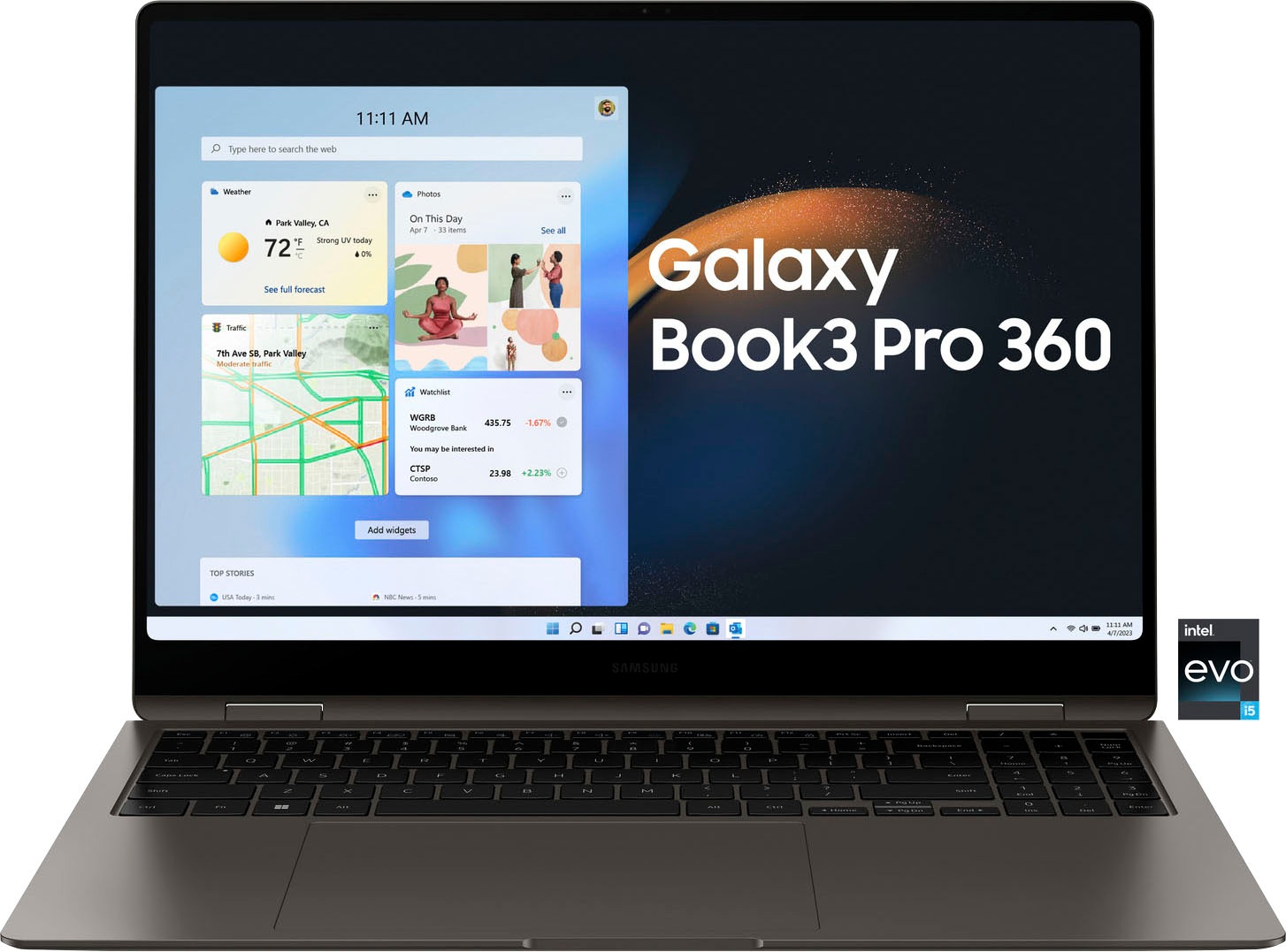 Samsung Convertible Notebook »Galaxy Book3 Pro 360«, 40,62 cm, / 16 Zoll, Intel, Core i5, Iris Xe Graphics, 512 GB SSD
