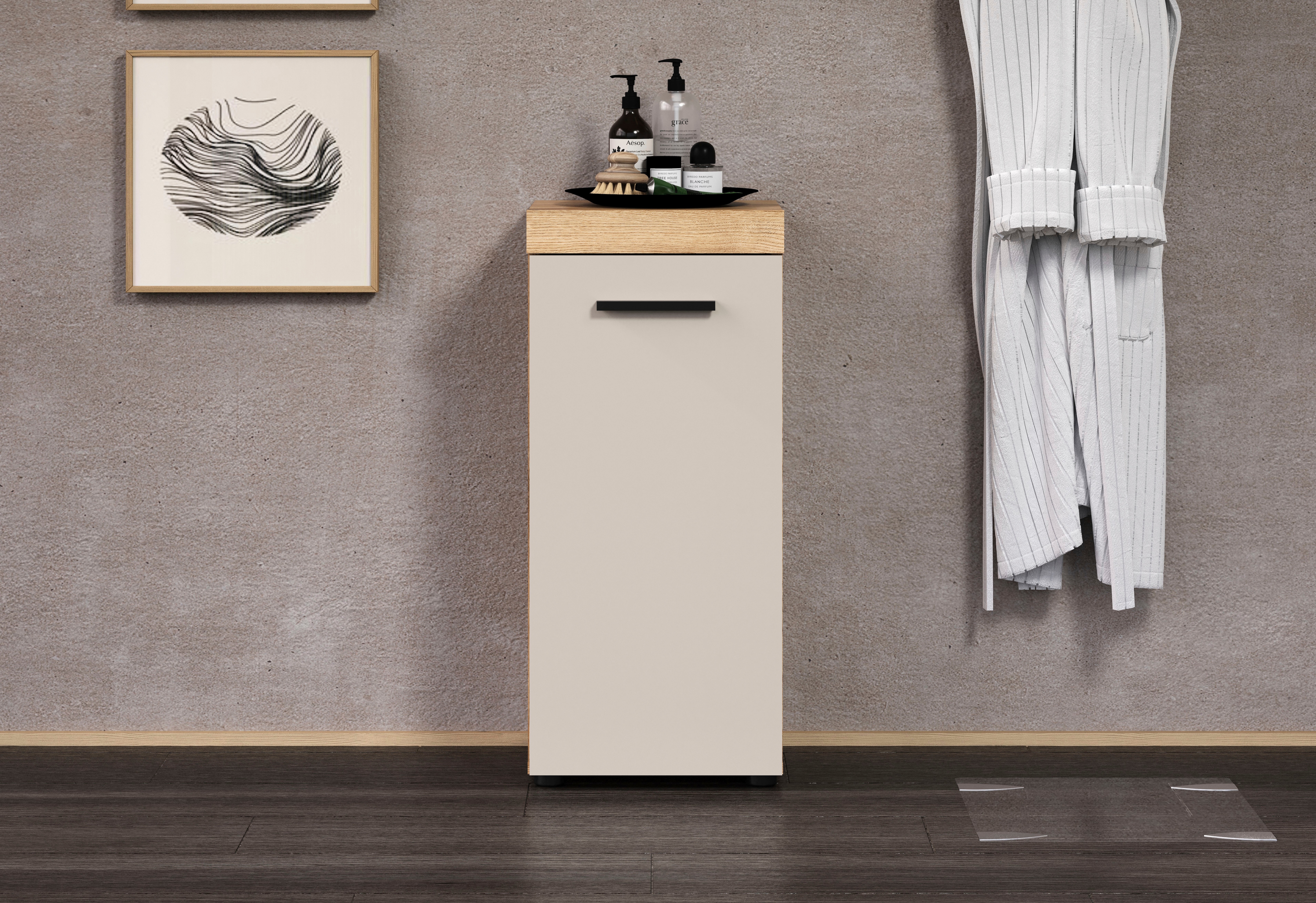 welltime Badkommode "Isera" 1 Stk. tlg. Unterschrank mit 1 Tür und 1 Einlegeboden – (B/T/H) 36/31/81 cm