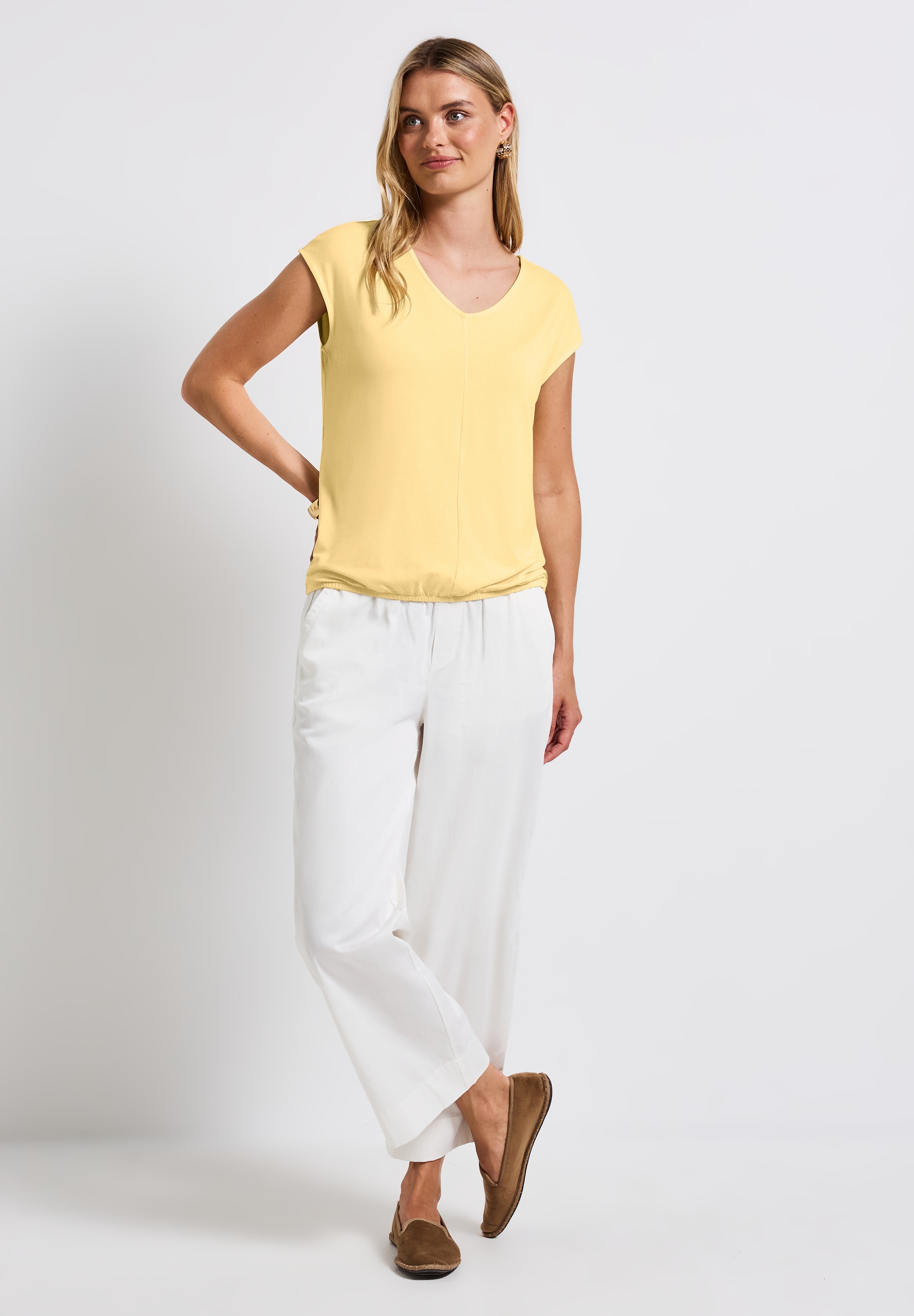 STREET ONE T-Shirt, bestehend aus einem Materialmix