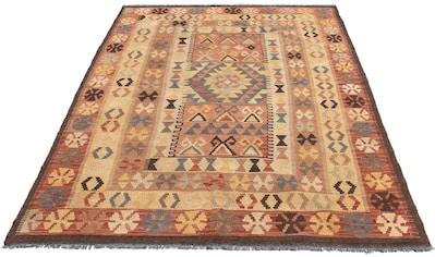 Wollteppich »Kelim - Oriental - 204 x 130 cm - mehrfarbig«, rechteckig