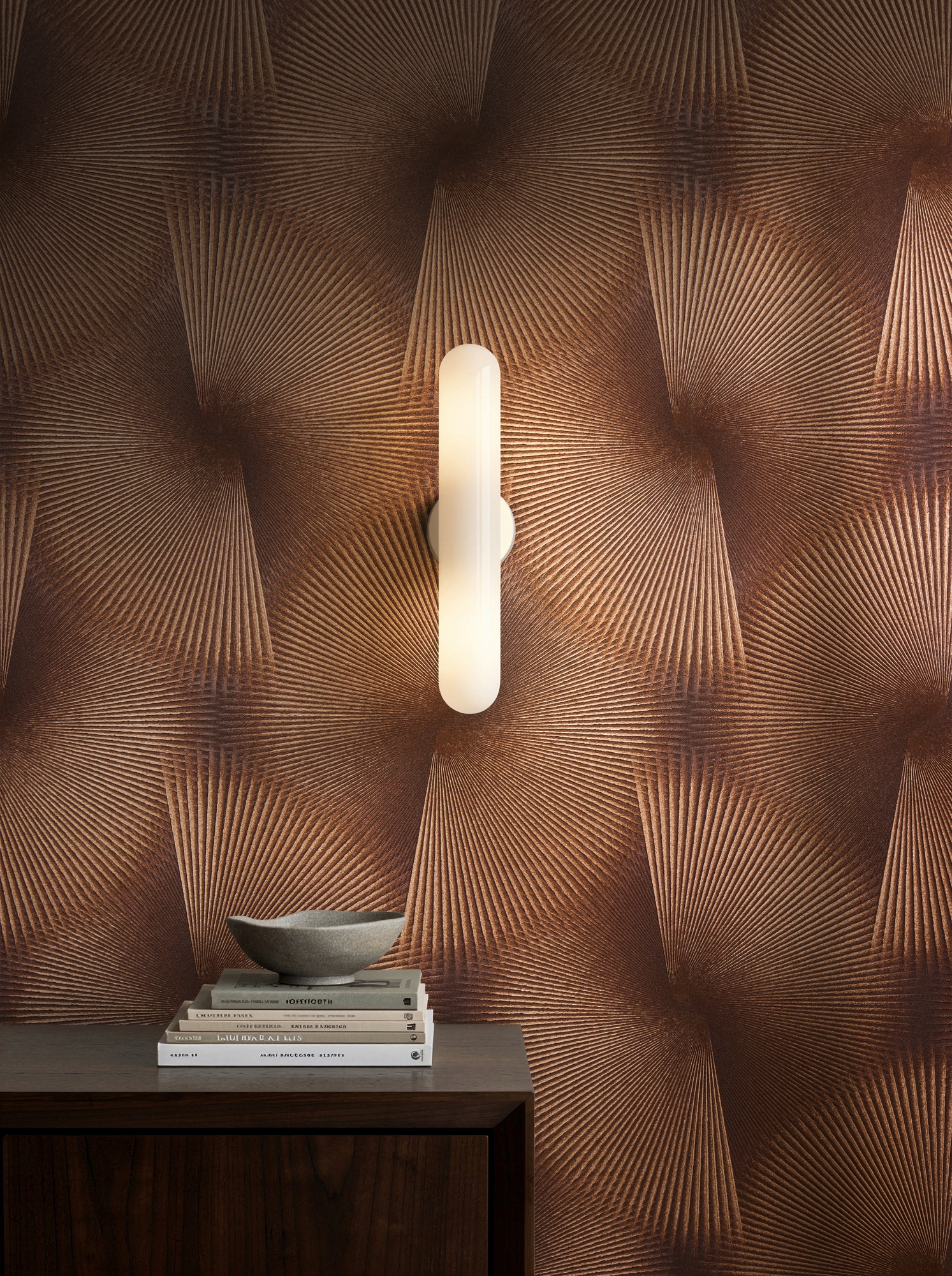 A.S. Création Vliestapete "Trend Spectrum Fan – Glamouröse 3D-Fächeroptik Vliestapete" 3D-Optik geometrisch glänzend strukturiert Grafisches Fächermotiv mit räumlicher Wirkung und edlem Glanz