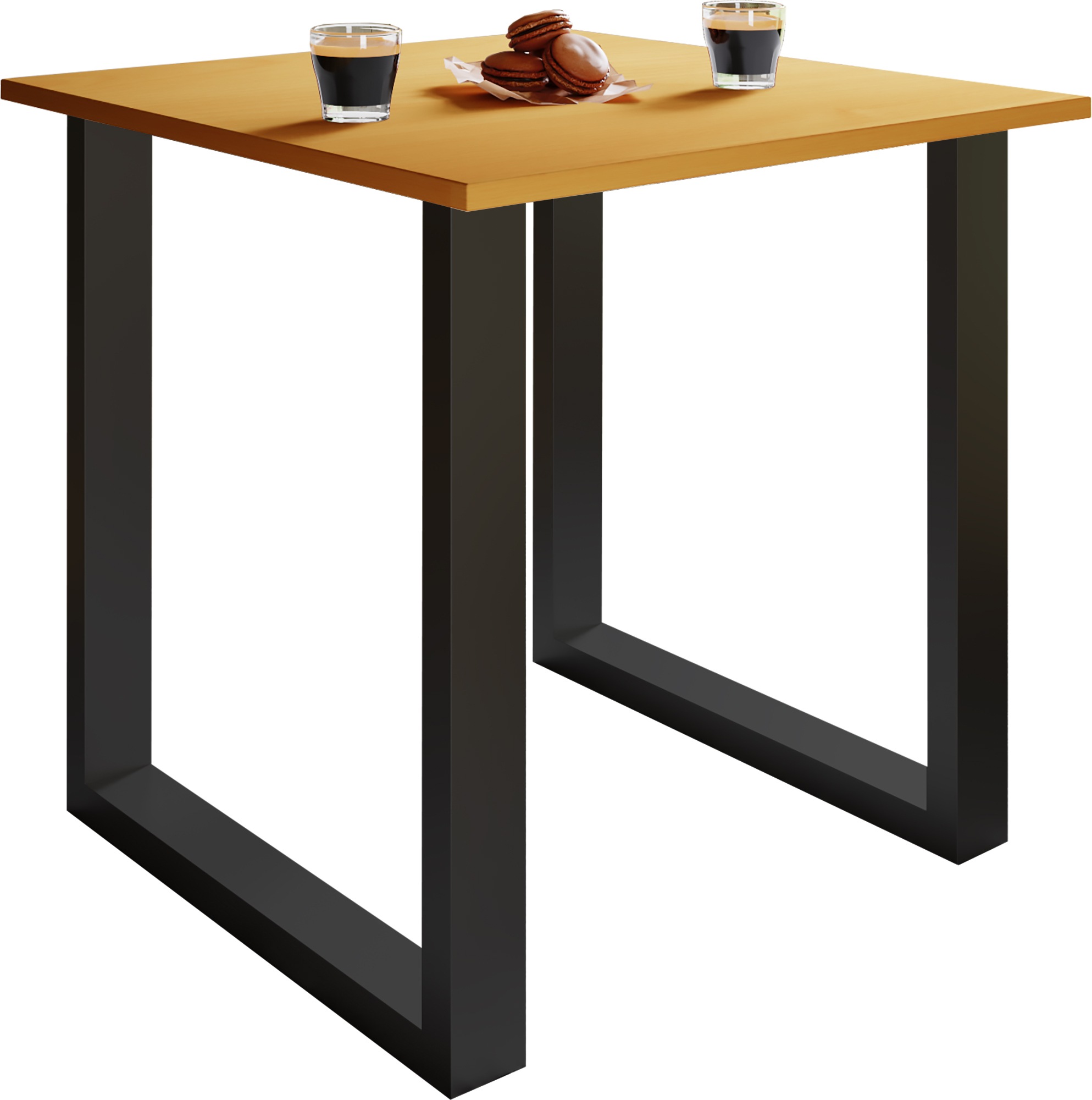 Esstisch VCM "Premium Holz Esstisch Küchentisch Xona U 80x50", braun (schwarz, buche), B:80cm T:50cm, Tische, Esstisch
