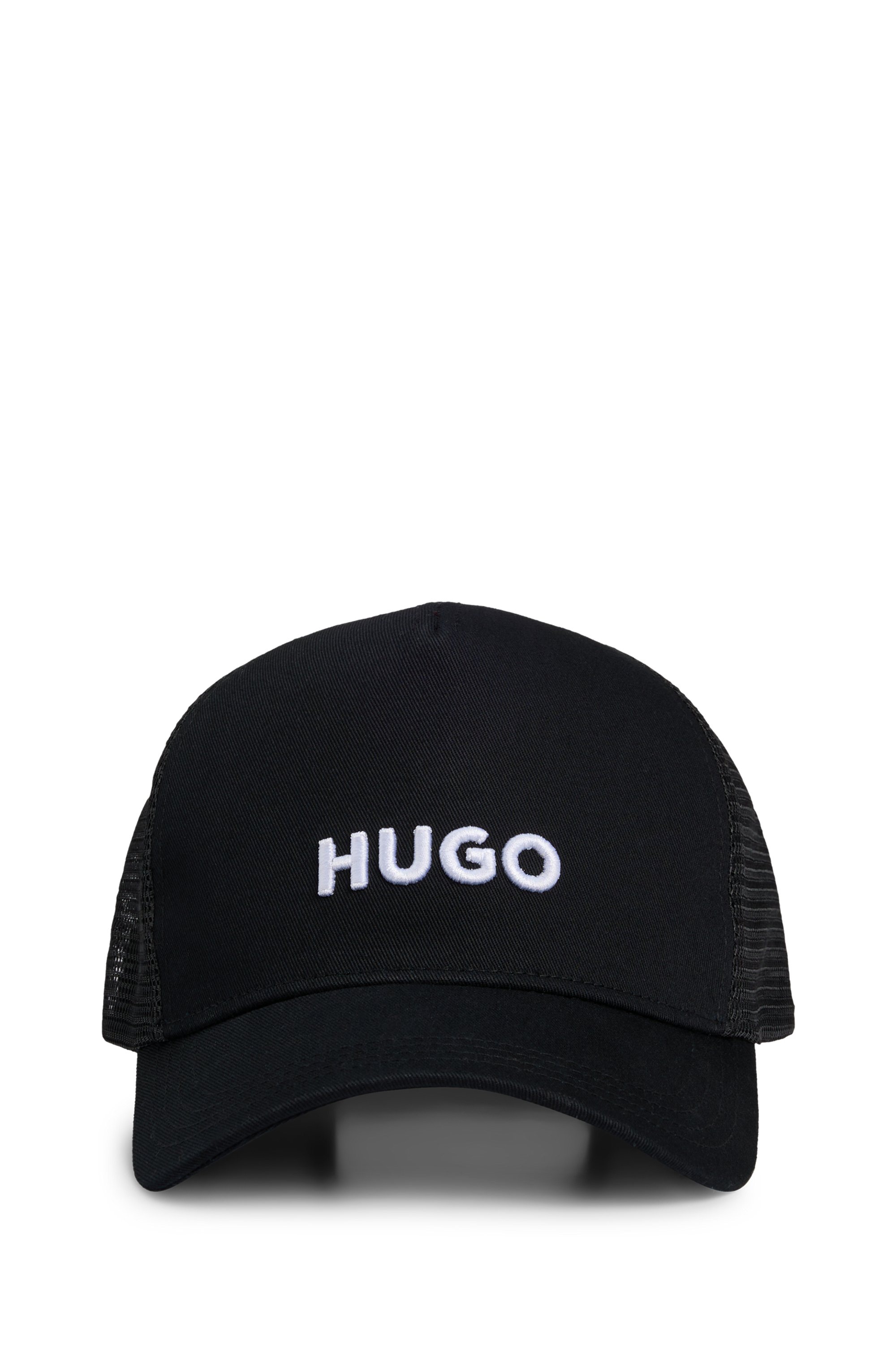 HUGO Fitted Cap »Marsel-Trucker«, aus Twill & Mesh mit 3D Logostickerei, unisex
