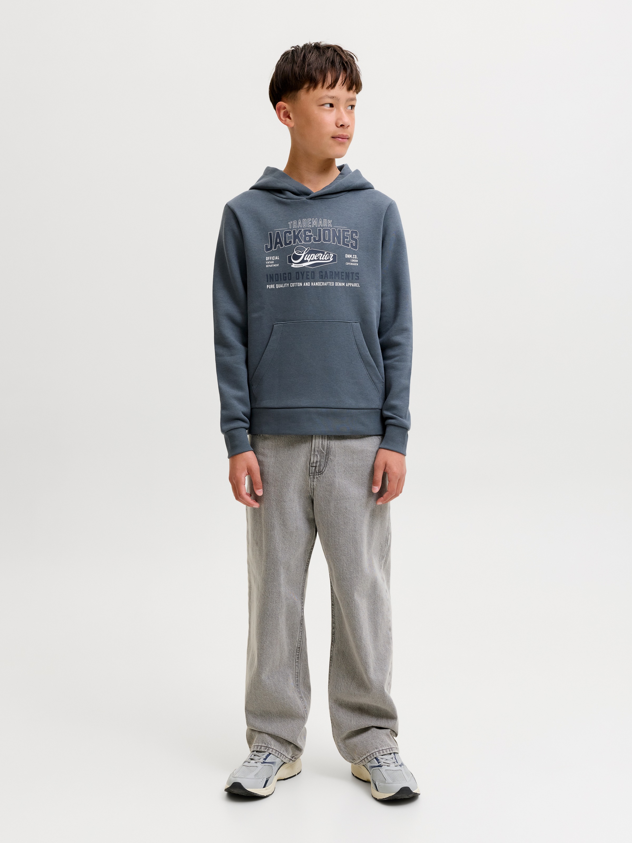 Jack & Jones Junior Kapuzensweatshirt »JJELOGO SWEAT HOOD 2 COL AW26 SN JNR«, Baumwolle, regular fit

