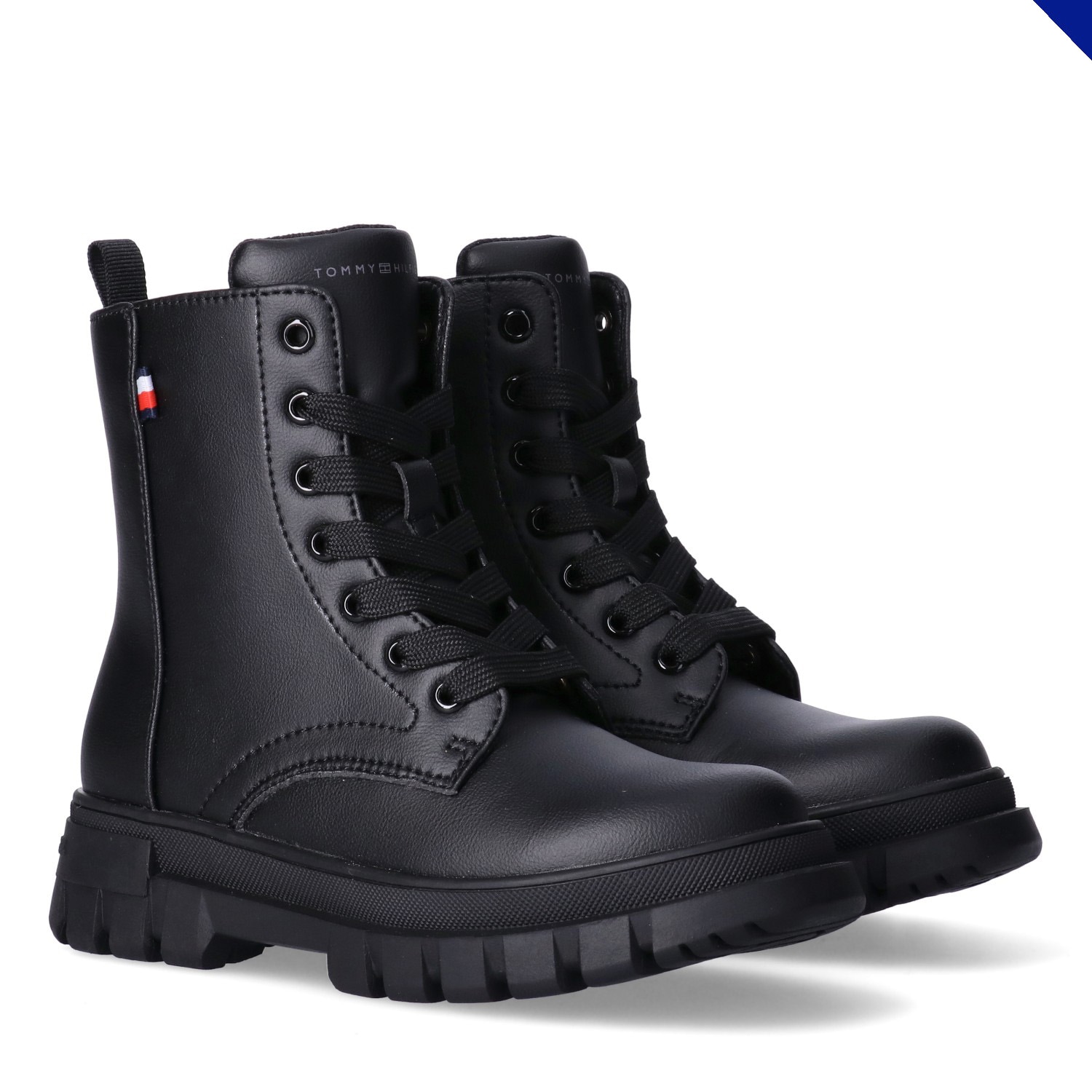 Tommy Hilfiger Schnürboots Schnürstiefelette im dezenten Combat-Style