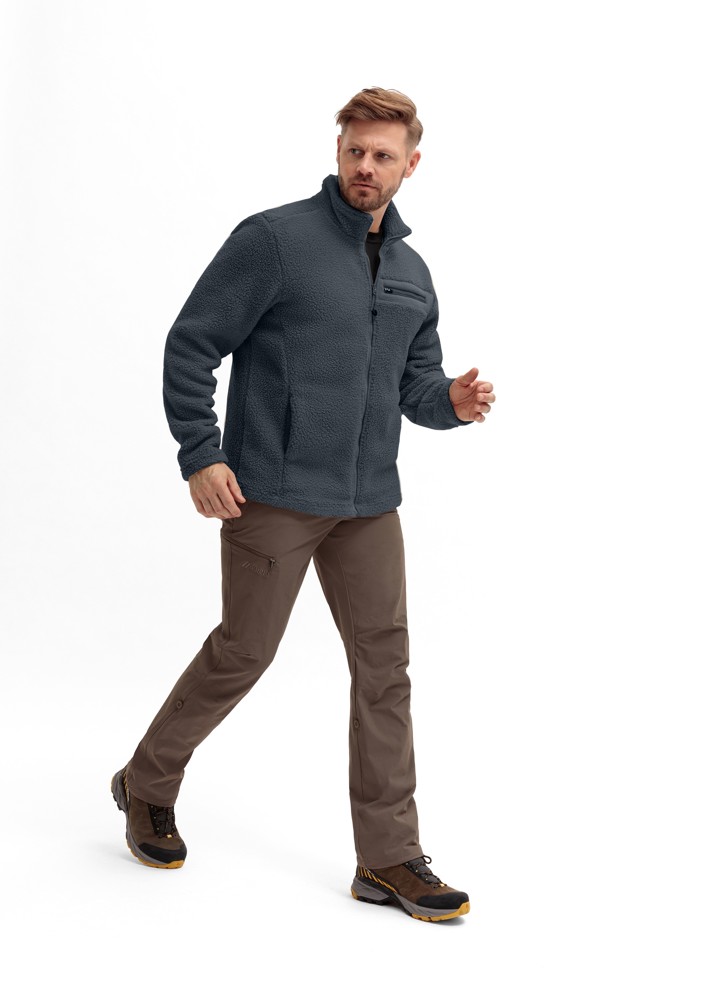Maier Sports Fleecejacke »Racka M«, Herren Fleece, funktioneller Midlayer, Full-Zip