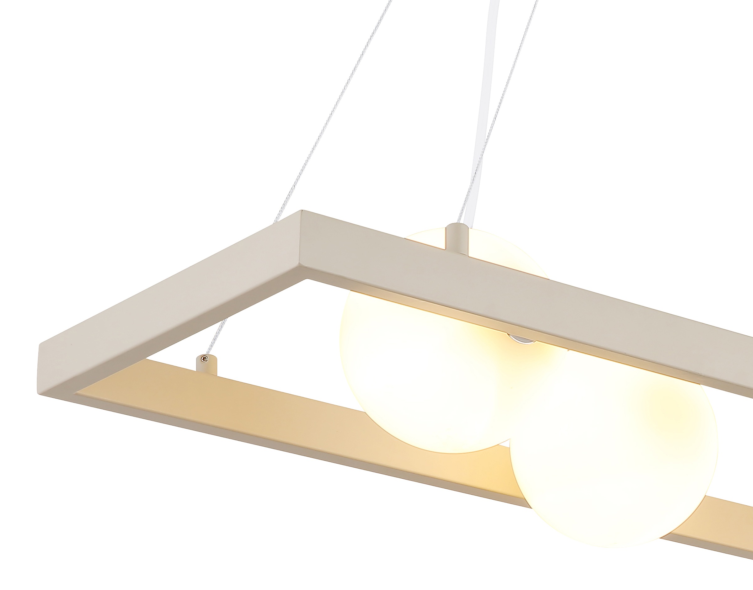 NOWA Hängeleuchte »NANDA« G9 1 Stk. Hängelampe,Sand,Esstisch,Esszimmer,Glaskugel opal,Wohnraum,modern