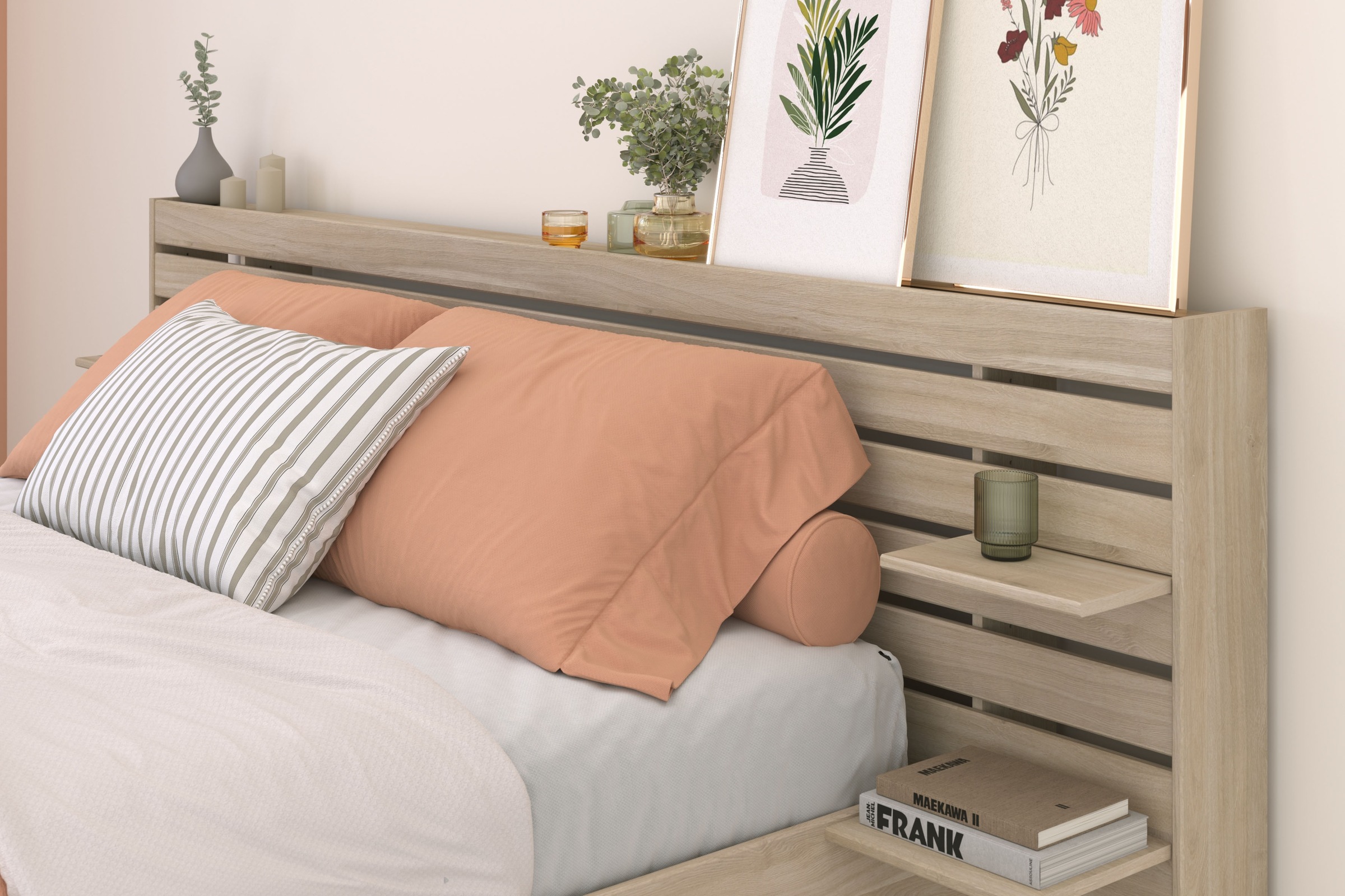 Parisot Schlafzimmer-Set »Parisot Escale«, (3 tlg.), Einsatz der Kommode drehbar - Eiche oder Weiss, viel Stauraum