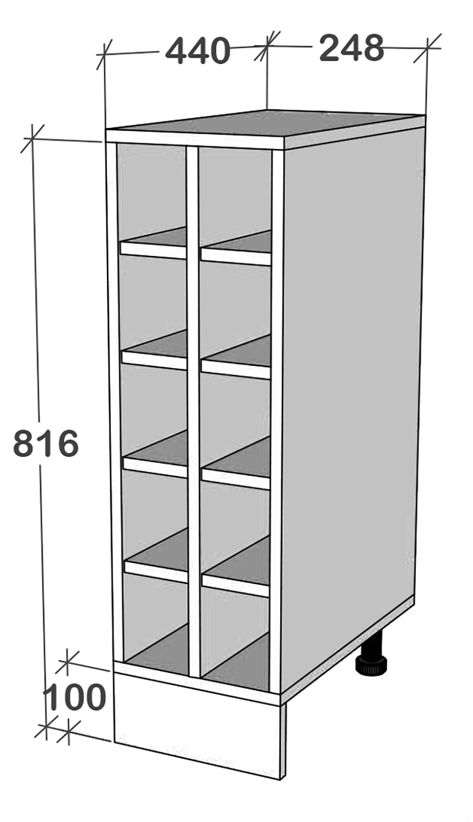 VCM Unterschrank »Esilo«, Küchenschrank Weinregal Unterschrank