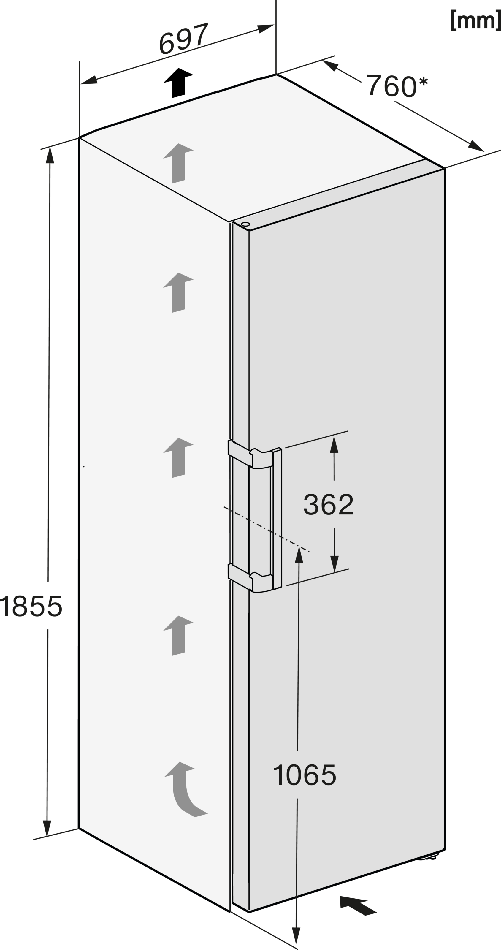Miele Gefrierschrank »FN 4778 C«, 185,5 cm hoch, 69,7 cm breit