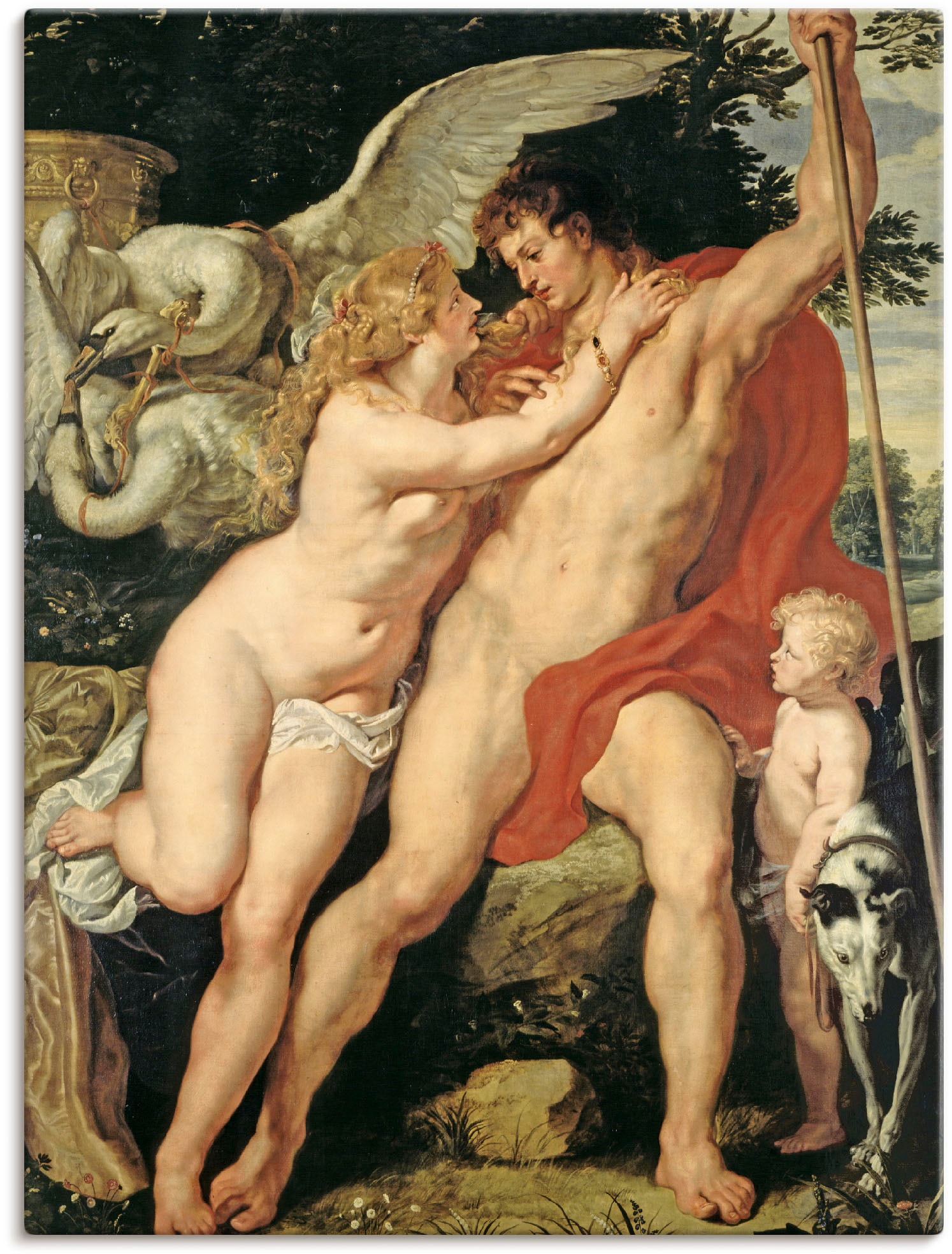 Wandbild »Venus und Adonis. Um 1610«, Paar, (1 St.), als Leinwandbild, Wandaufkleber...