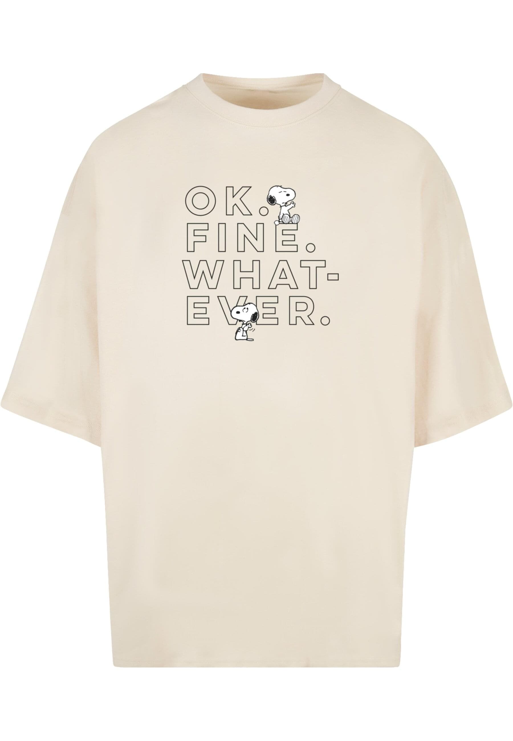 Merchcode T-Shirt »Merchcode Herren Peanuts - Ok Fine Whatever Huge Tee«, (1 tlg.)