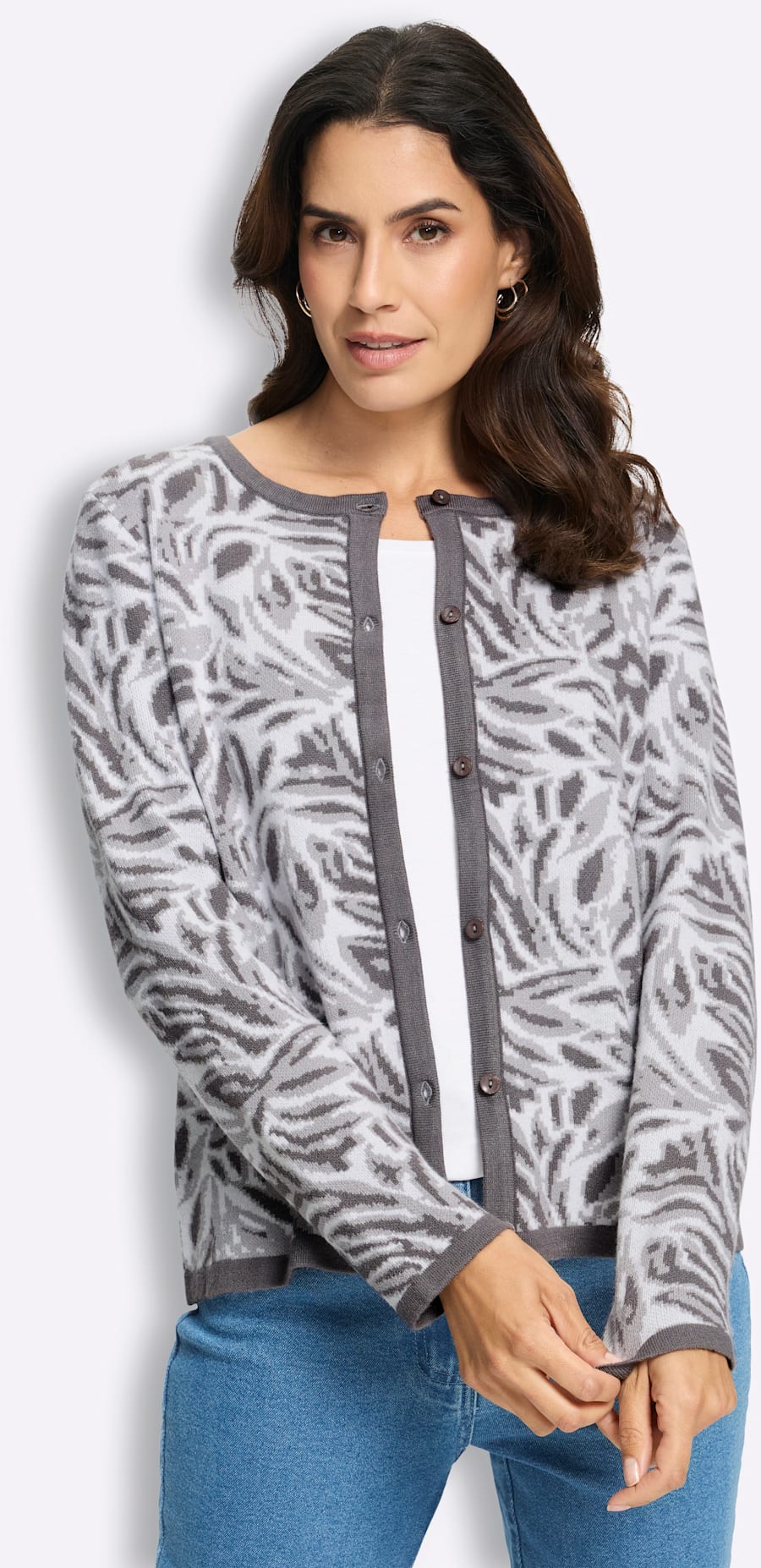 Inspirationen Jacquardstrickjacke