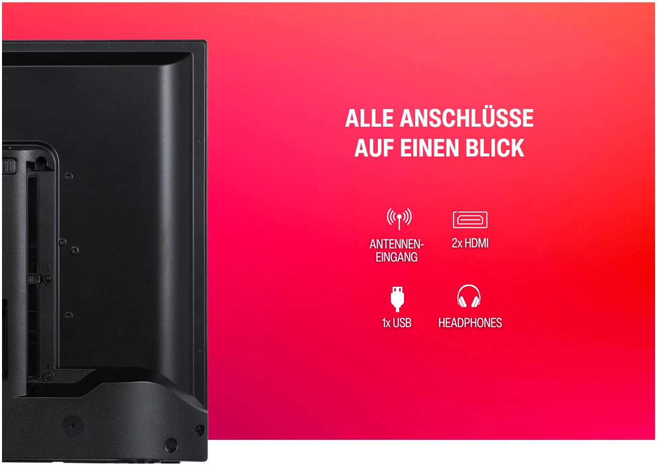Telefunken LED-Fernseher »L24H554M1CWV« 60 cm/24 HD ready Smart-TV mit 12-Volt Anschluss