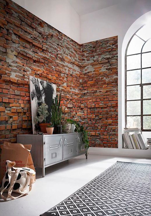Komar Vliestapete »Vlies - Bricklane - Größe 368 x 248 cm«, bedruckt, Wohnzimmer, Schlafzimmer