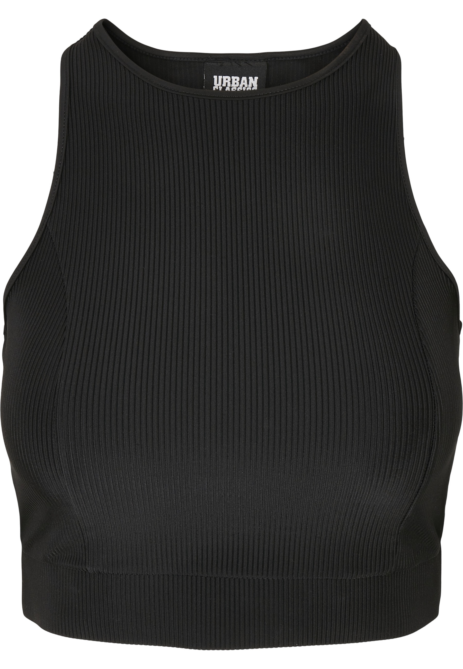 URBAN CLASSICS Sport-BH "Urban Classics Damen Ladies Cropped Shiny Rib Top" günstig online kaufen