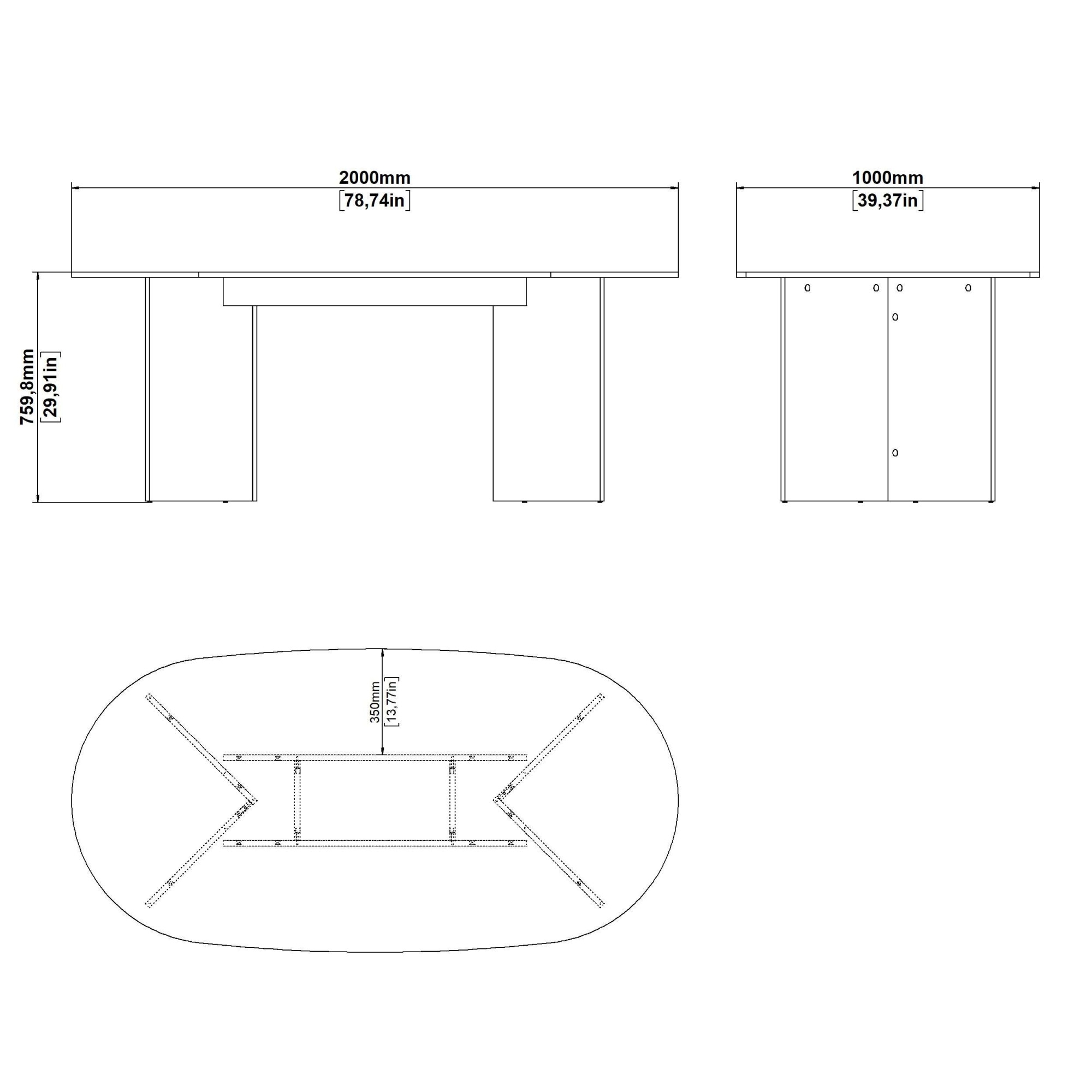 Home affaire Esstisch »FAMILY, Speisetisch, Tisch, oval« Pflegeleichte Oberfläche in zeitlosem Design