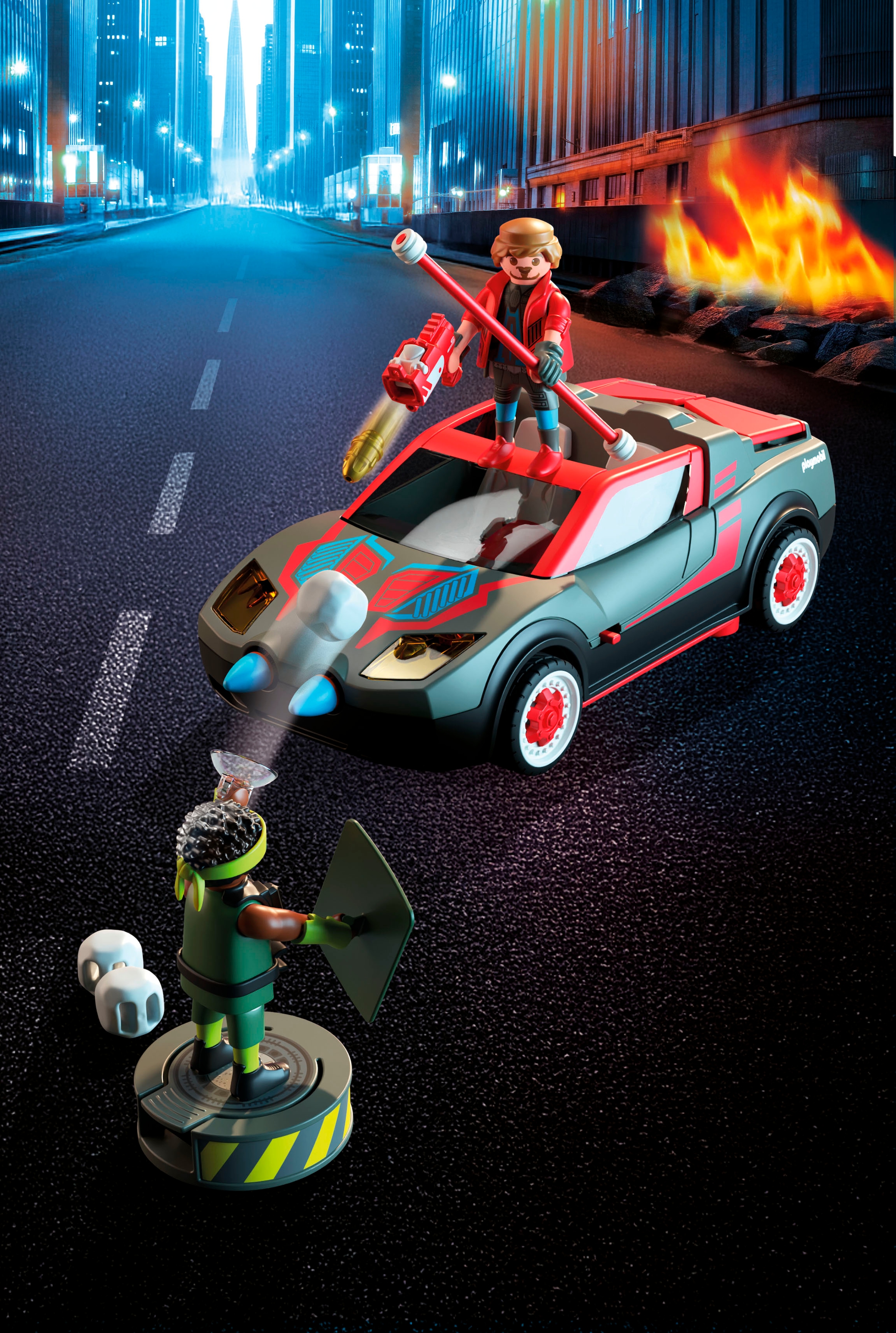 Playmobil® Konstruktions-Spielset »Helden-Multifunktionsfahrzeug (71832), Heroes«, (70 St.), Made in Europe