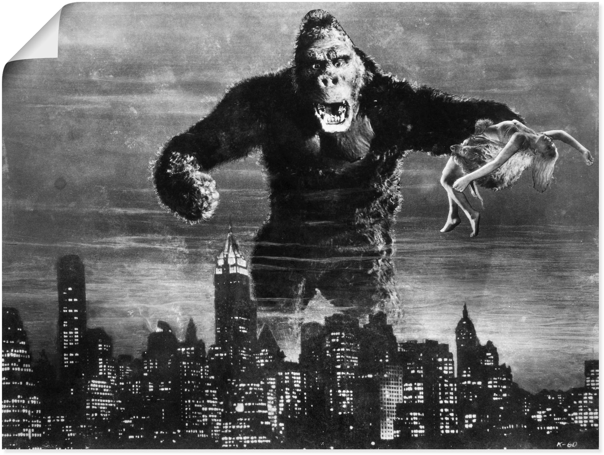 Poster »King Kong 1933 II«, Film, (1 St.), als Alubild, Leinwandbild, Wandaufkleber...