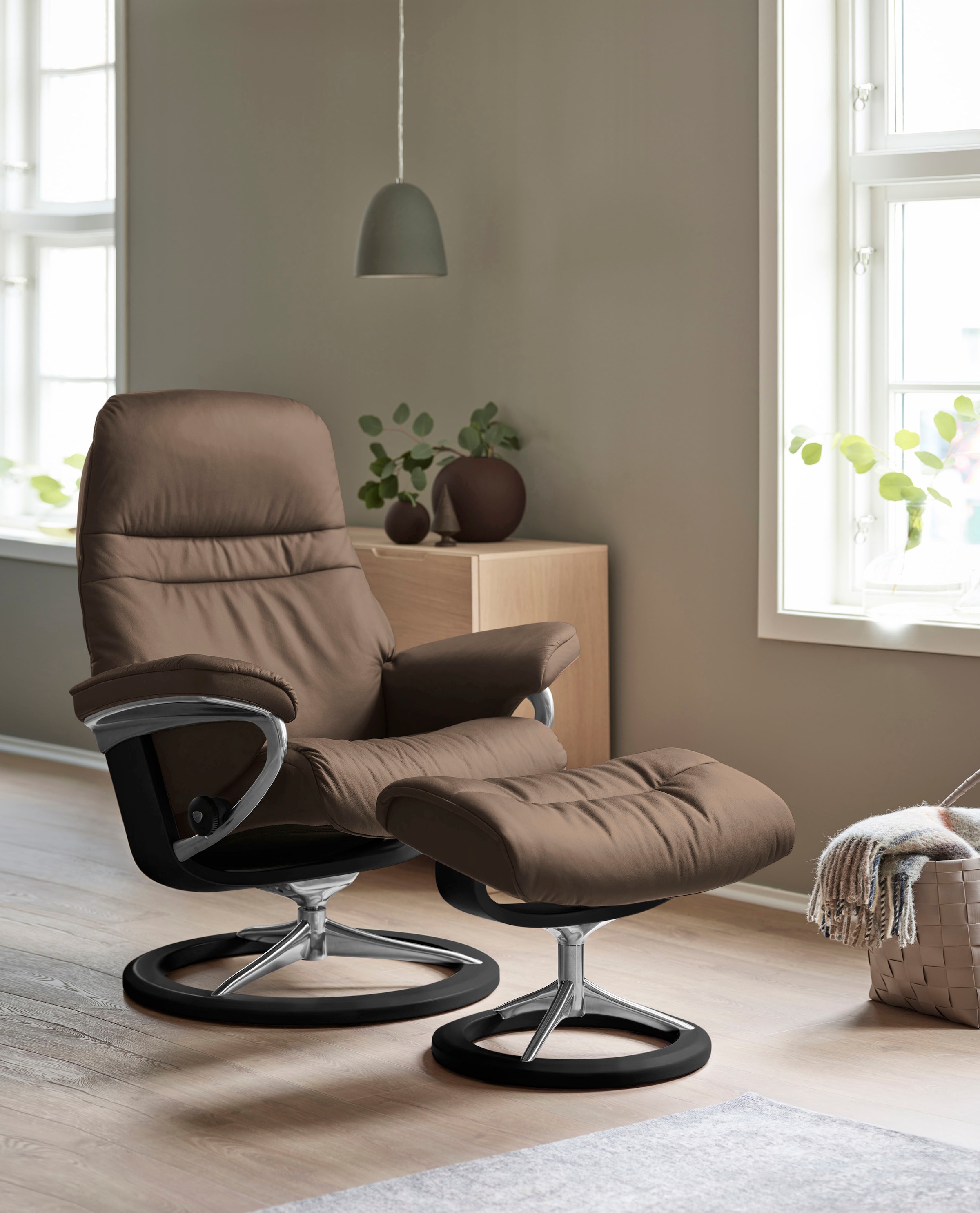 Stressless "Sunrise" mit Signature Base, Größe M, Gestell Schwarz, in 2 Led günstig online kaufen