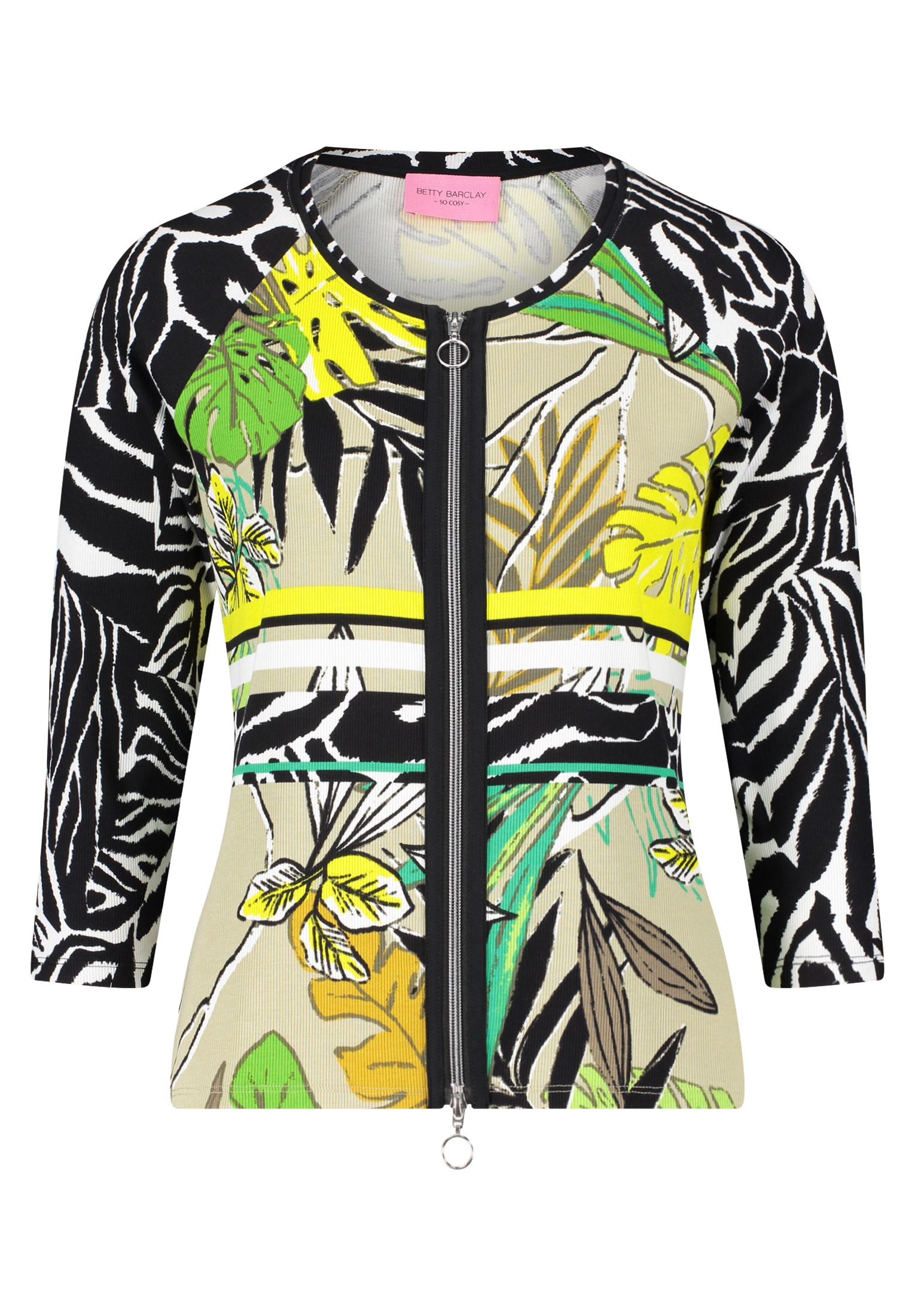 Betty Barclay Shirtjacke "Damen Shirtjacke mit Rippenstruktur" 1 Stk. tlg. günstig online kaufen