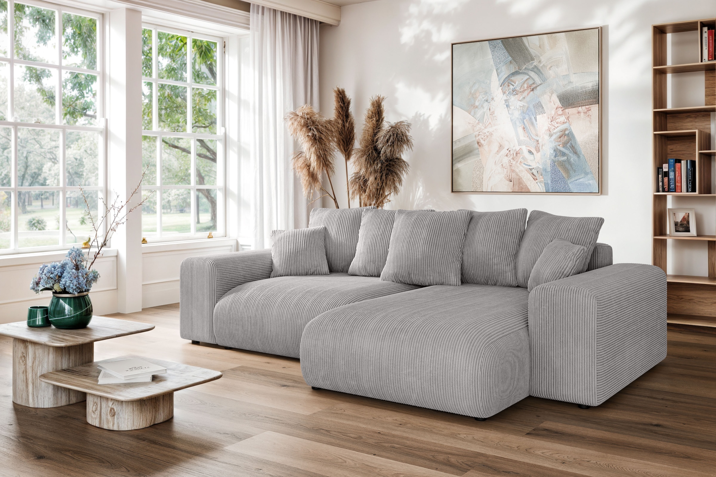 Home affaire Ecksofa "LAKESIDE mit Bettfunktion und Bettkasten, B/T/H 257/1 günstig online kaufen