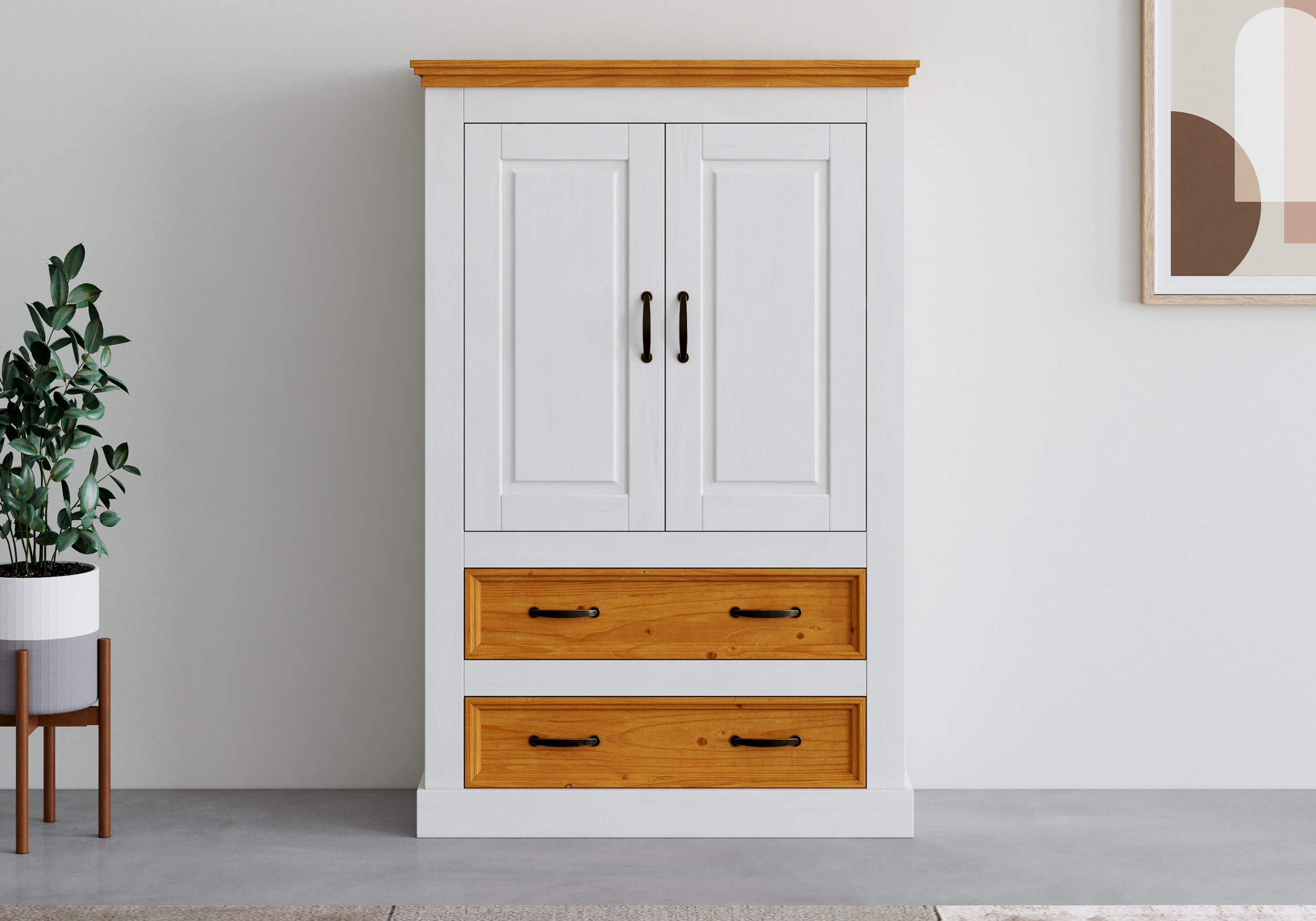 OTTO home Wäscheschrank "Selma" mit 2 Türen und 2 Schubladen