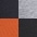 anthrazit-meliert, orange, grau-meliert, schwarz