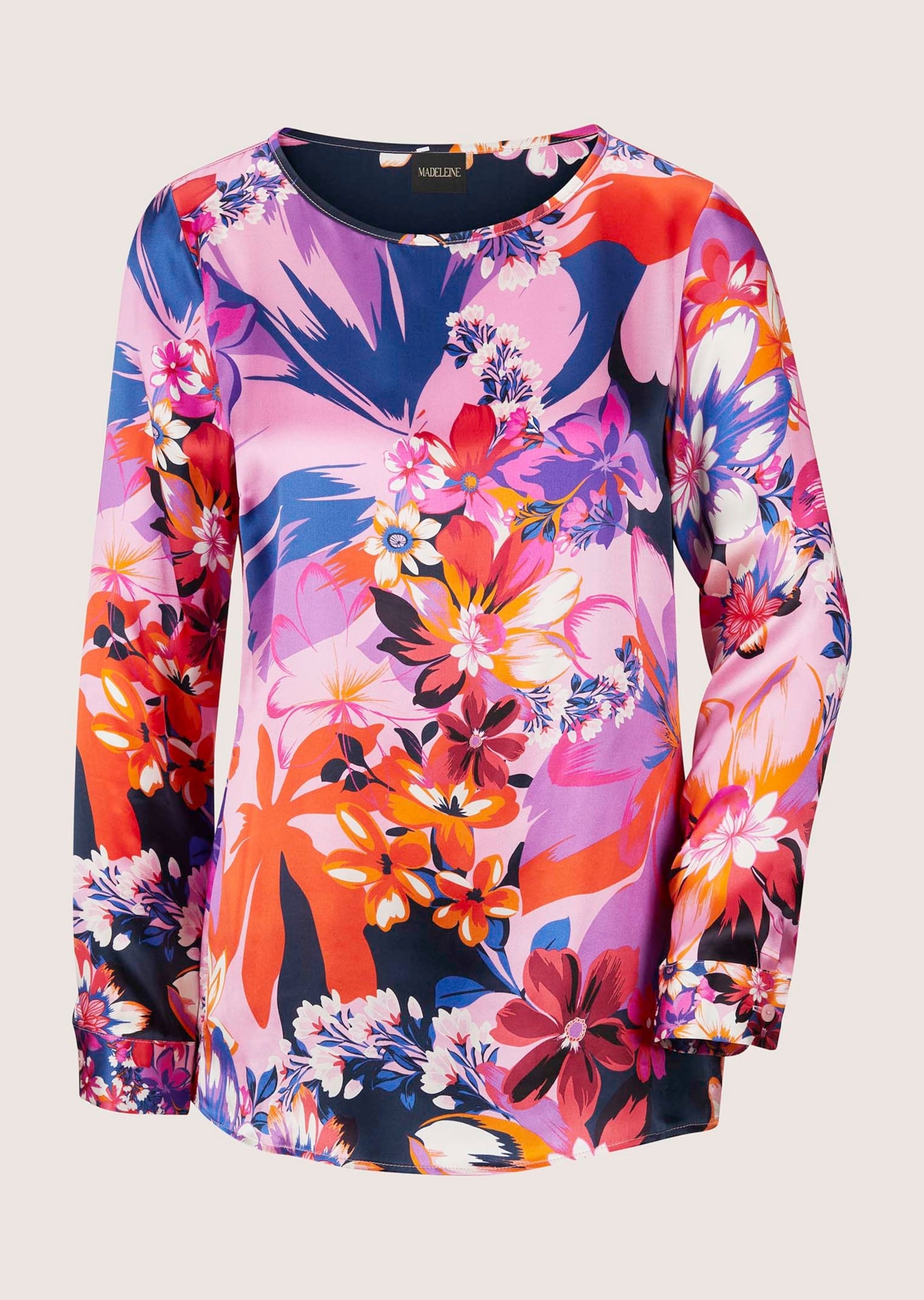 MADELEINE Langarmbluse "Bluse Elegante Seidenbluse mit floralem Print"
