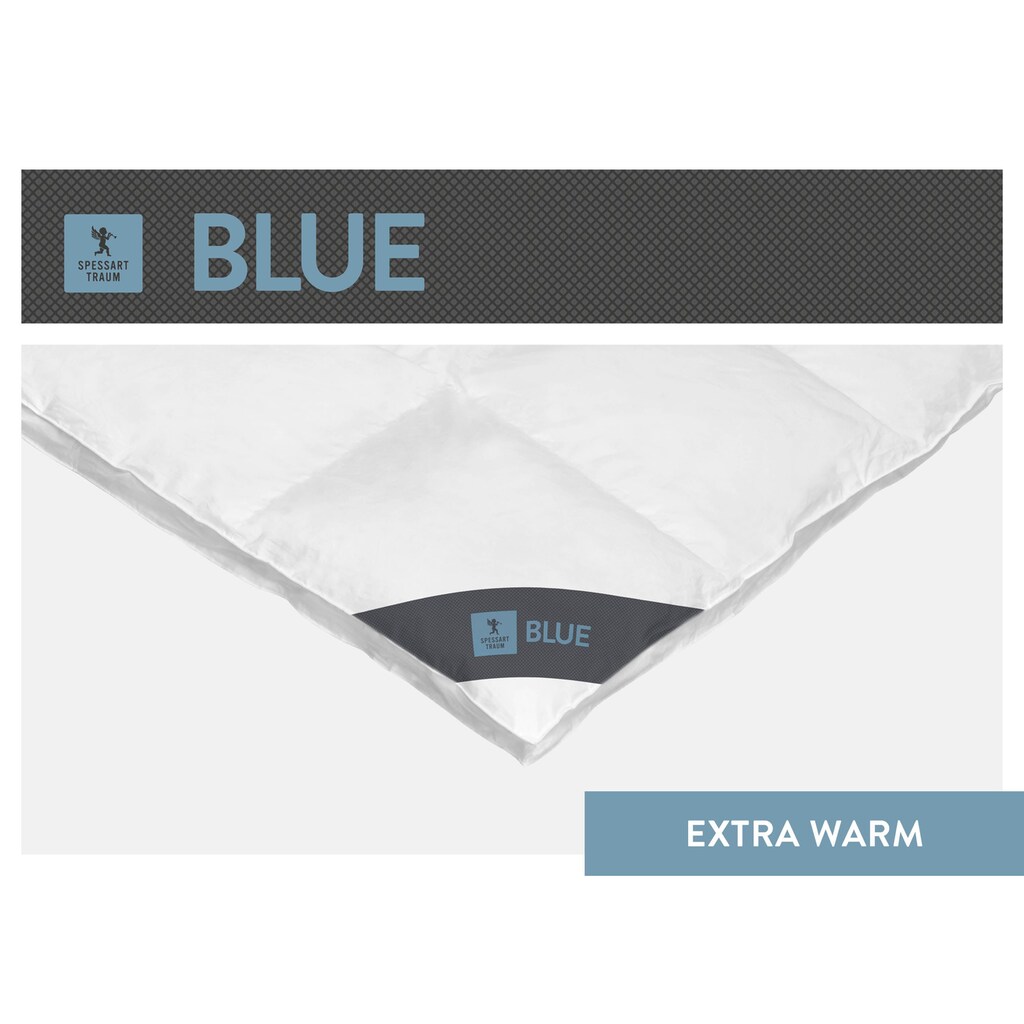 SPESSARTTRAUM Daunenbettdecke »Blue«, extrawarm, Füllung 60% Daunen, 40% Federn, Bezug 100% Baumwolle, (1 St.)