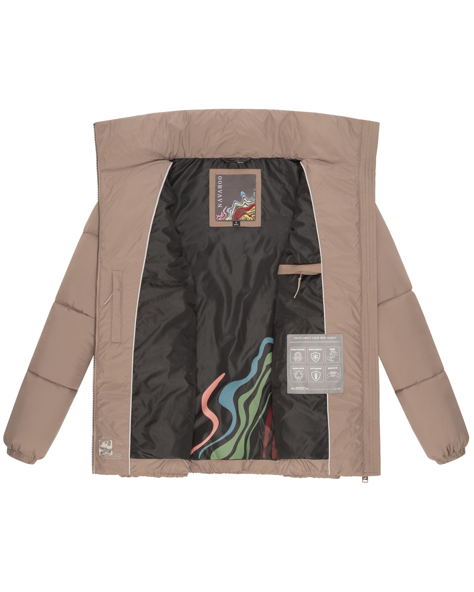 Navahoo Steppjacke »Schokolinaa 14«, ohne Kapuze, Winterjacke mit modischer Steppung & hohem Kragen