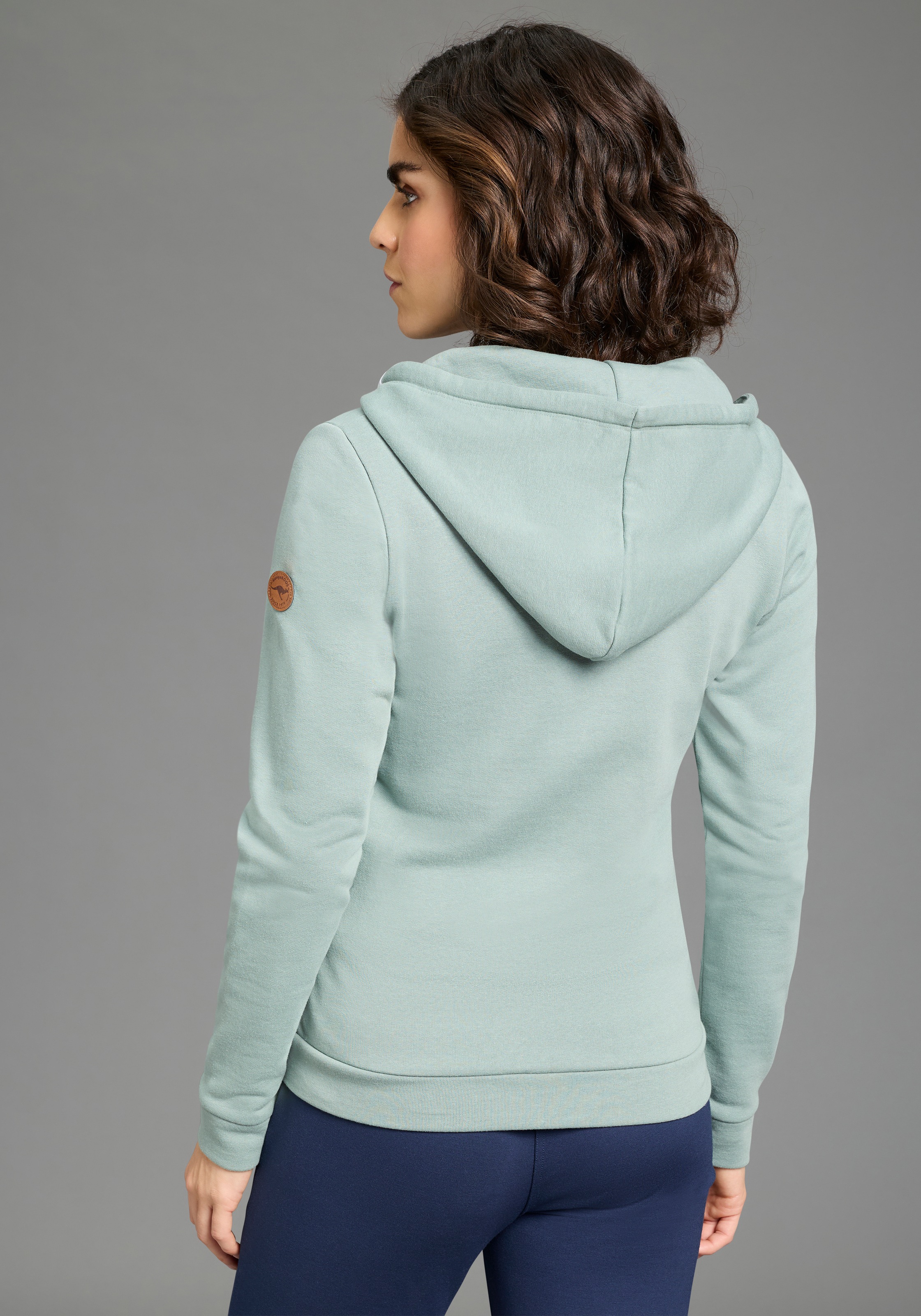 KangaROOS Kapuzensweatjacke mit Kapuze und Kordelzug, aus Baumwolle und Pol günstig online kaufen