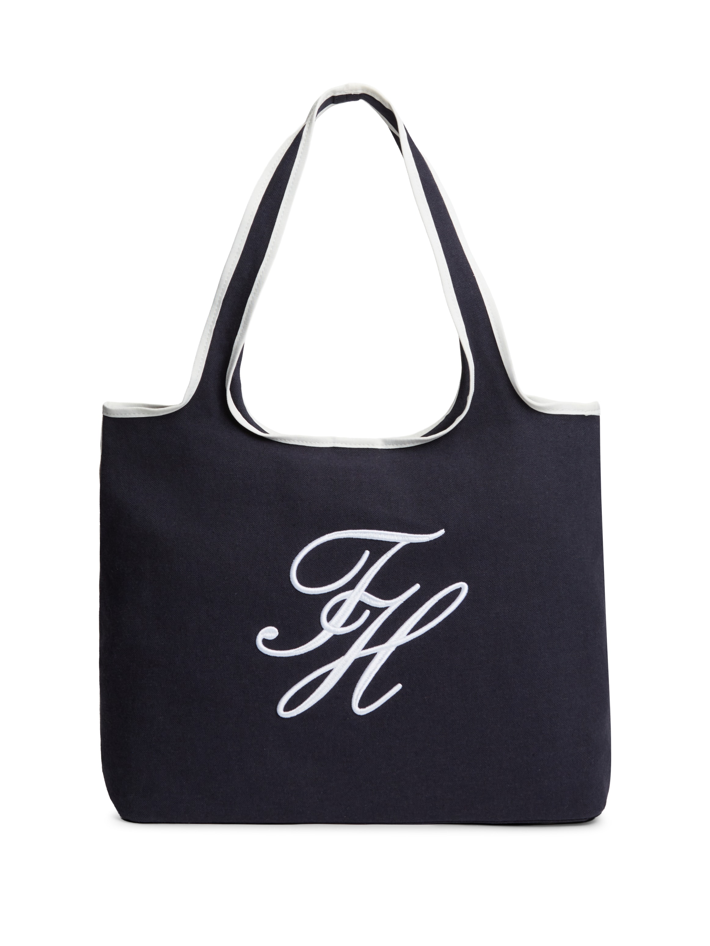 Tommy Hilfiger Tragetasche "TH SUMMER TOTE CANVAS" Damen Schultertasche, Tragetasche, Shopper mit angehängter Innentasche