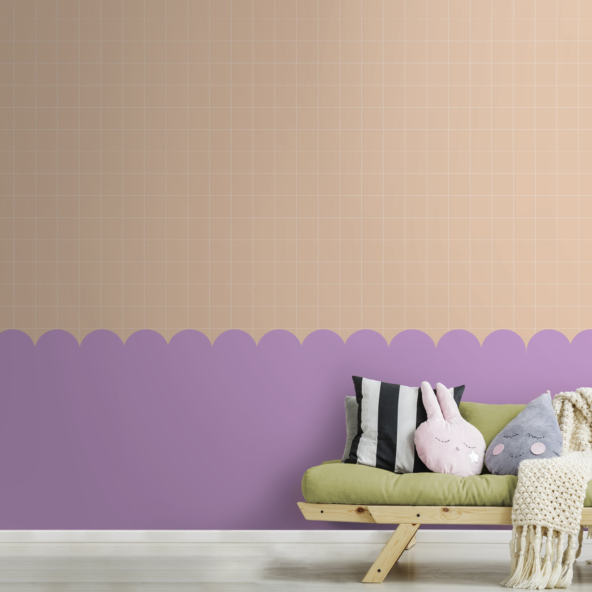 Superfresco Easy Vliestapete »Kariert« neutral glatt 10mx52cm (ca. 5m2)