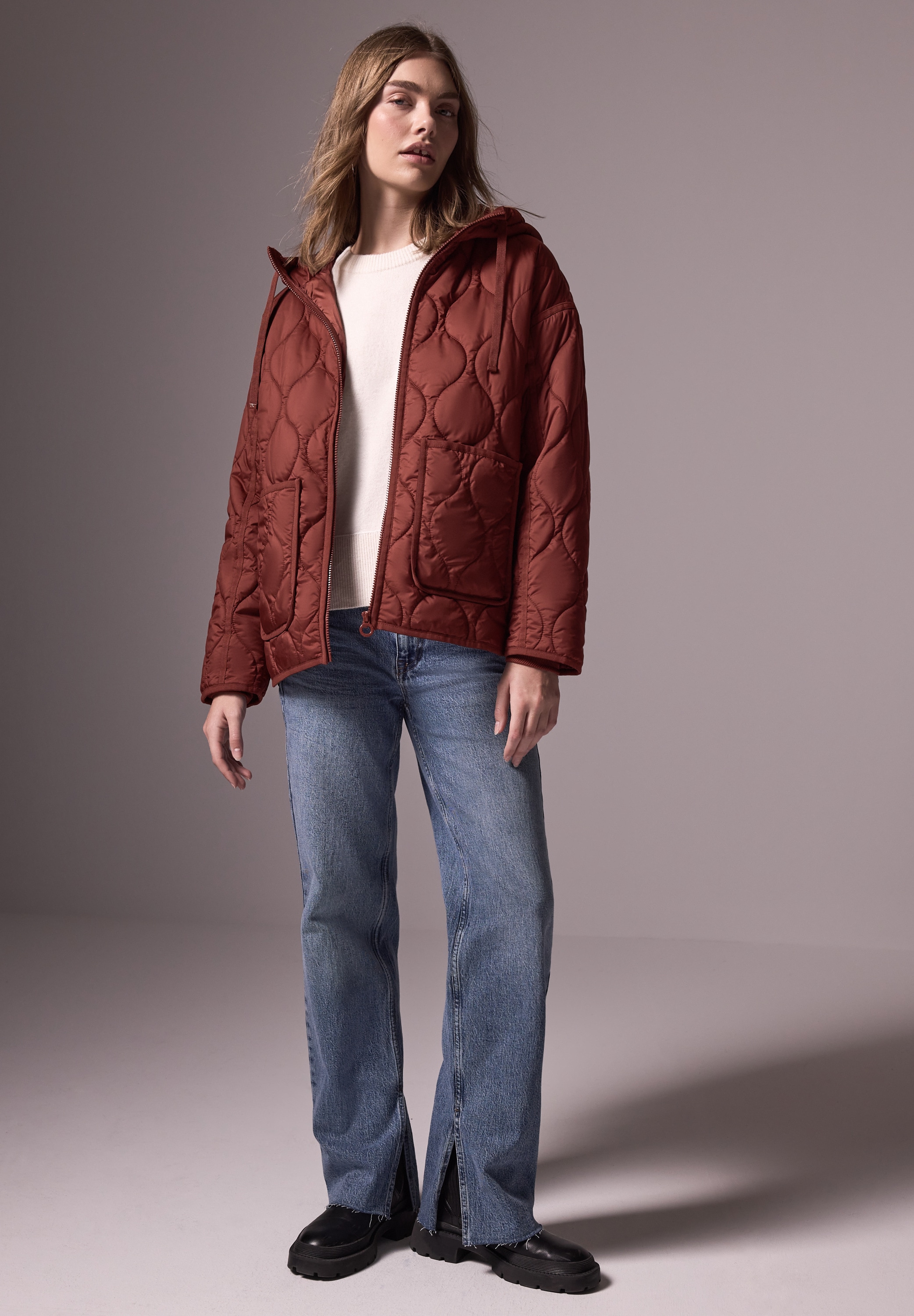STREET ONE STUDIO Steppjacke, mit Kapuze, mit Kapuze