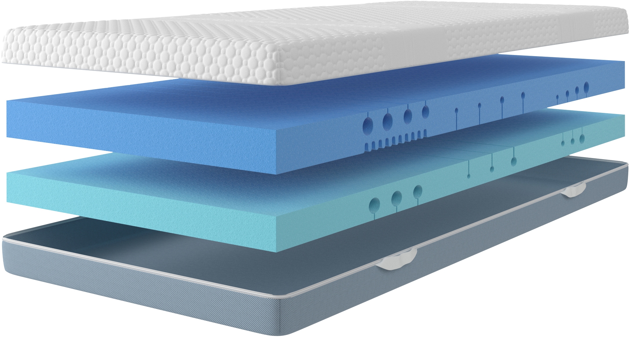 Älgdröm Hybridschaum-Matratze »NEUHEIT: Flipper Premium, 7 Zonen Matratze 90x200 cm, 140x200 cm«, 25 cm hoch, (1 St., 1-tlg.), vier unterschiedlich feste Liegeseiten (H2+3/H3+4/H4+H5), wendbar