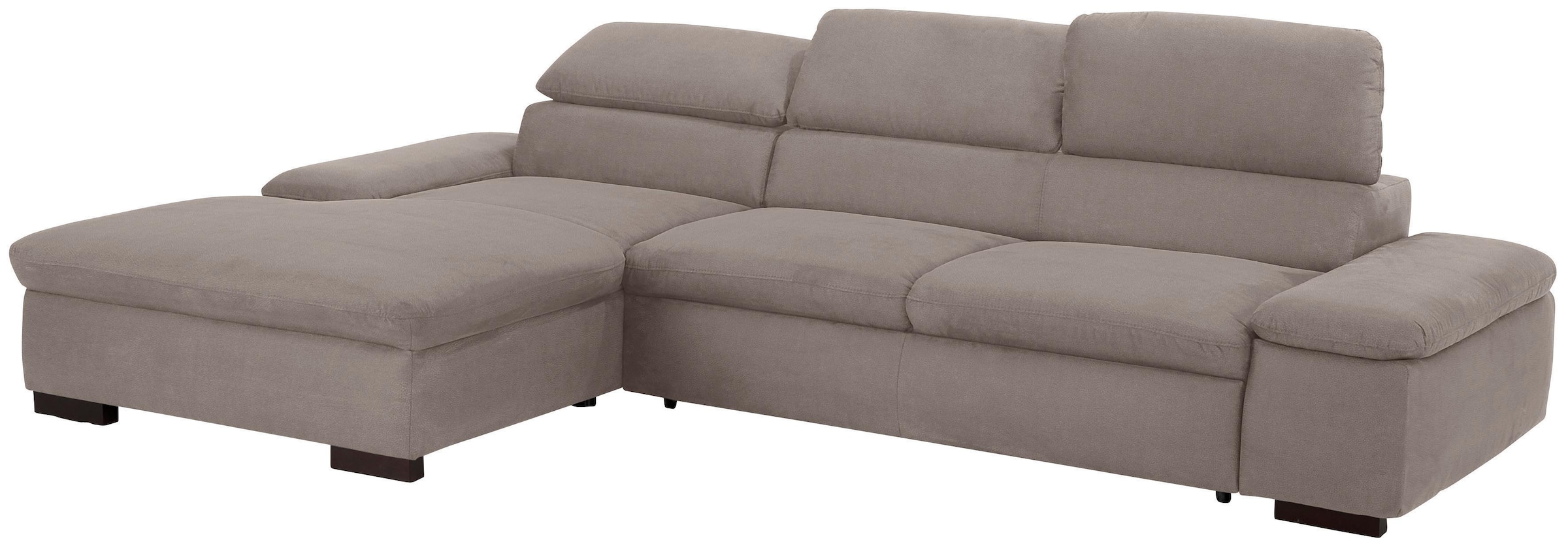 Home affaire Ecksofa »Alberto L-Form«, mit Kopfteilverstellung, wahlweise mit Bettfunktion