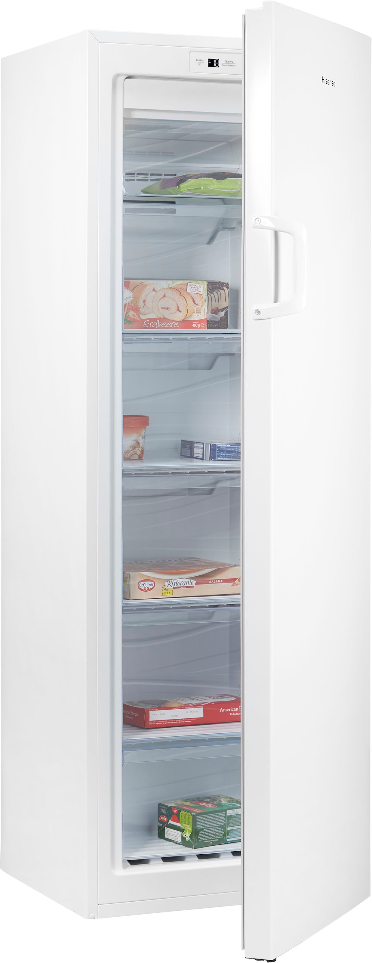 Hisense Weiß Gefrierschrank Nofrost "Fv245n4aw2" 1691 Cm Hoch 55 Cm Breit Led-Display & Nofrost - Nie Wieder Abtauen von Baur