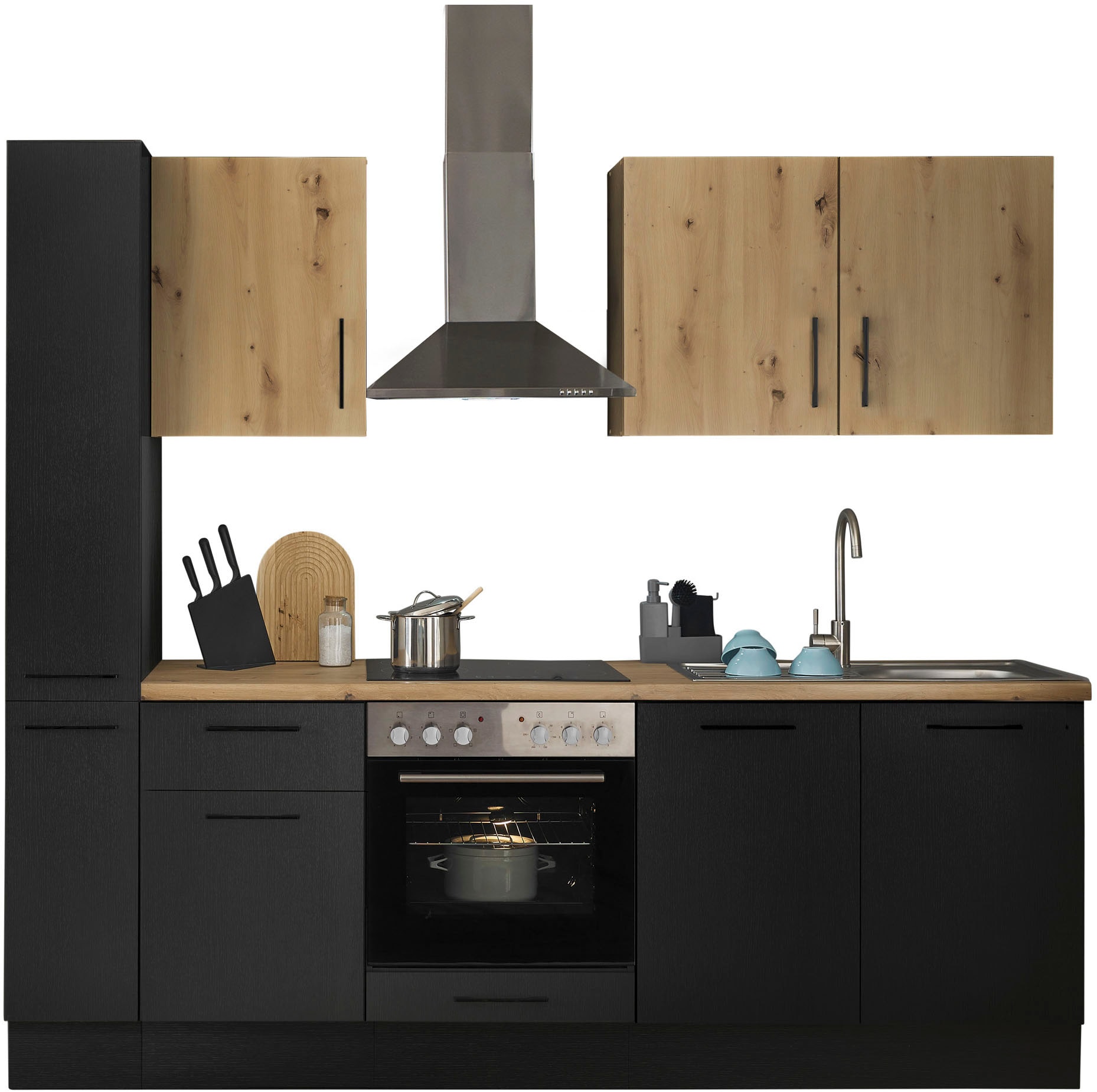 BASIC by Balculina Küchenzeile »Turin«, Breite 240 cm, wahlweise mit E-Geräten