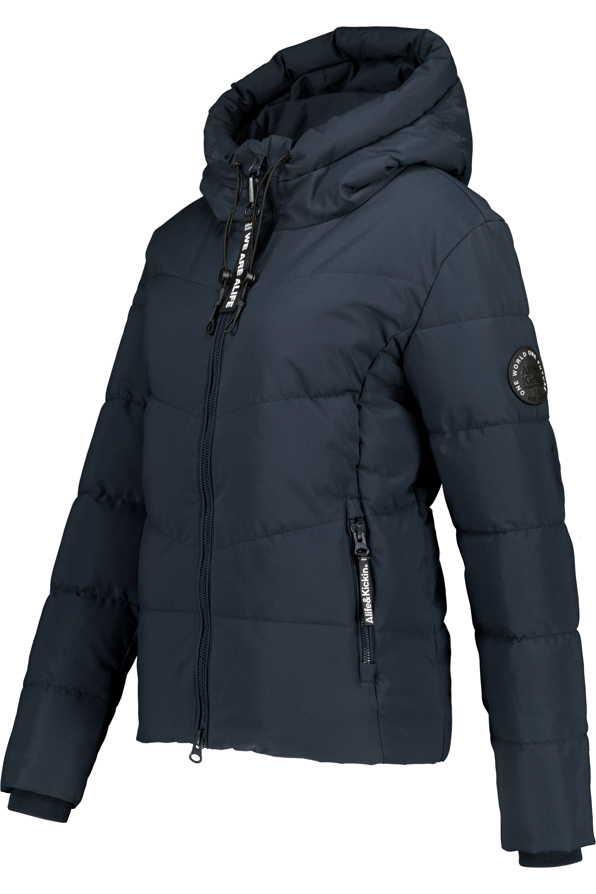 Alife & Kickin Winterjacke »Damen MicaelaAK A«, Kurze warme Jacke mit gefütterten Reißverschlusstaschen und Kapuze